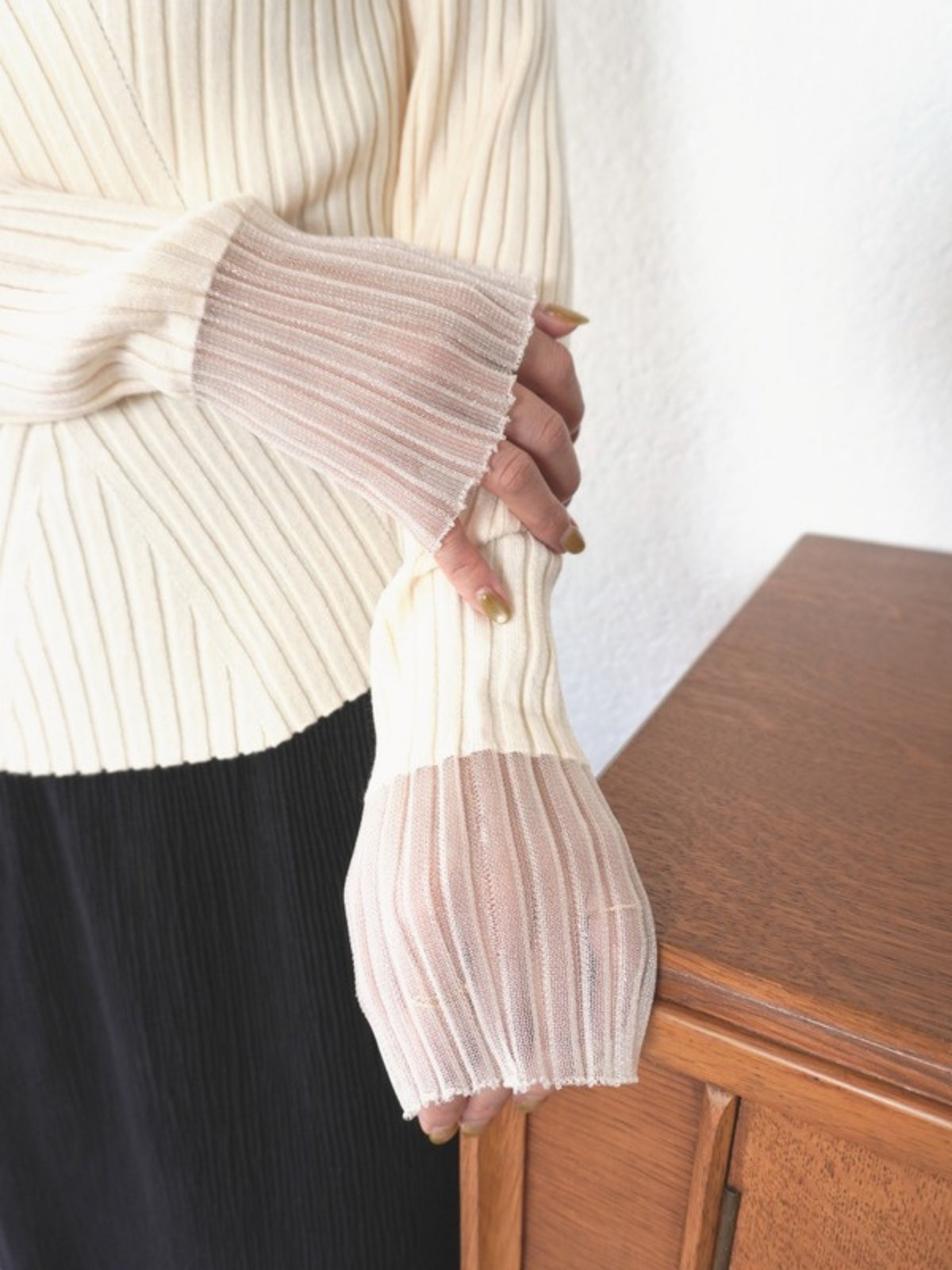 DOCKING RIB KNIT Ivory