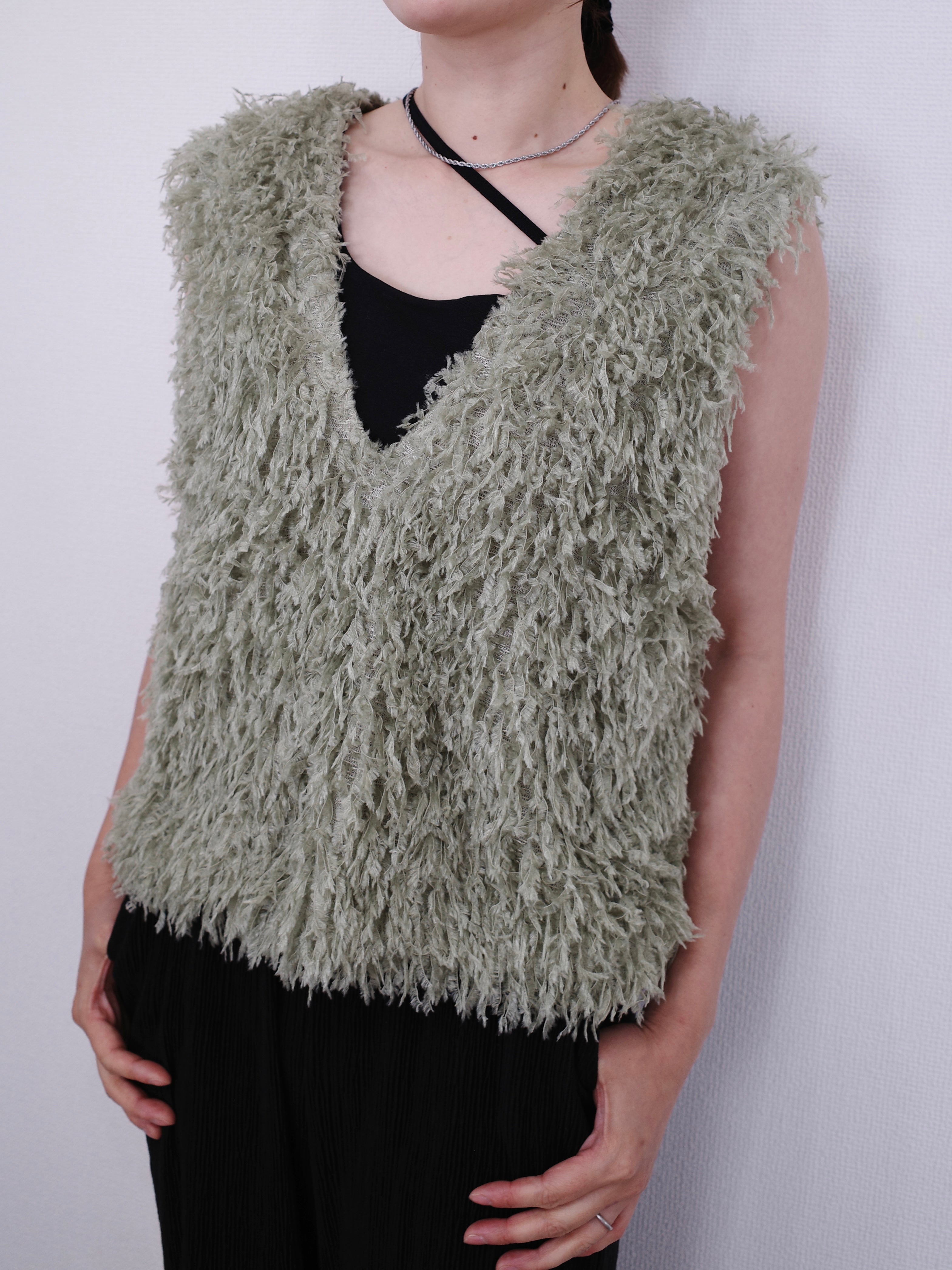 2WAY FRINGE VEST