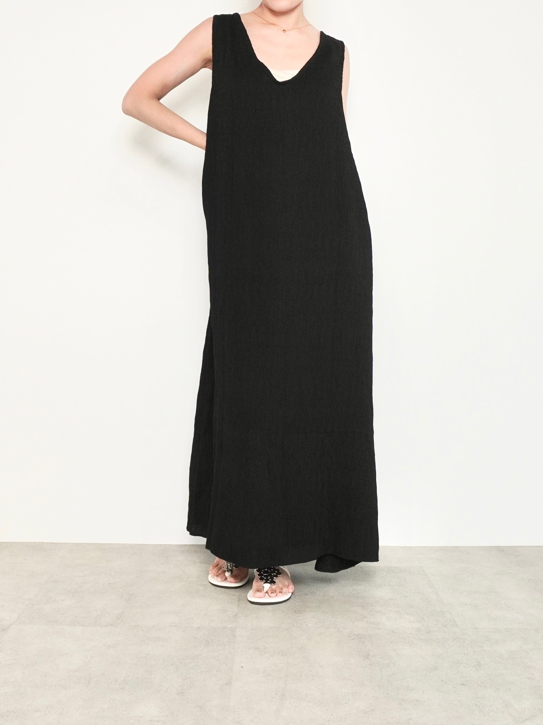 2WAY SLEEVELESS DRESS - V NECK -