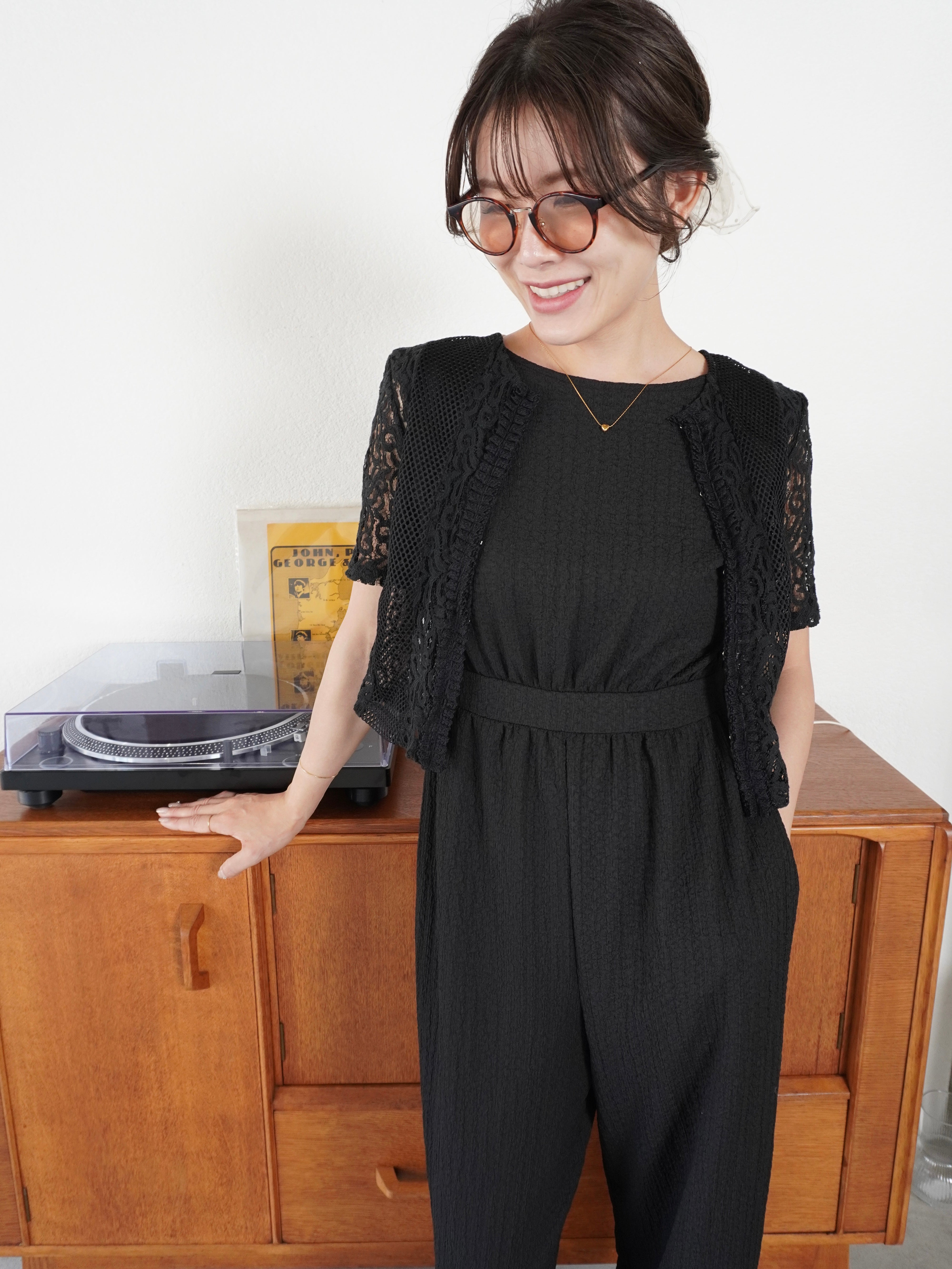 2WAY CLASSICAL LACE MESH TOP
