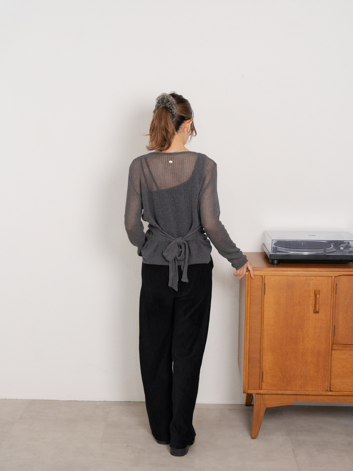 WAIST TIE SHEER KNIT【9/25(金)〜 販売】