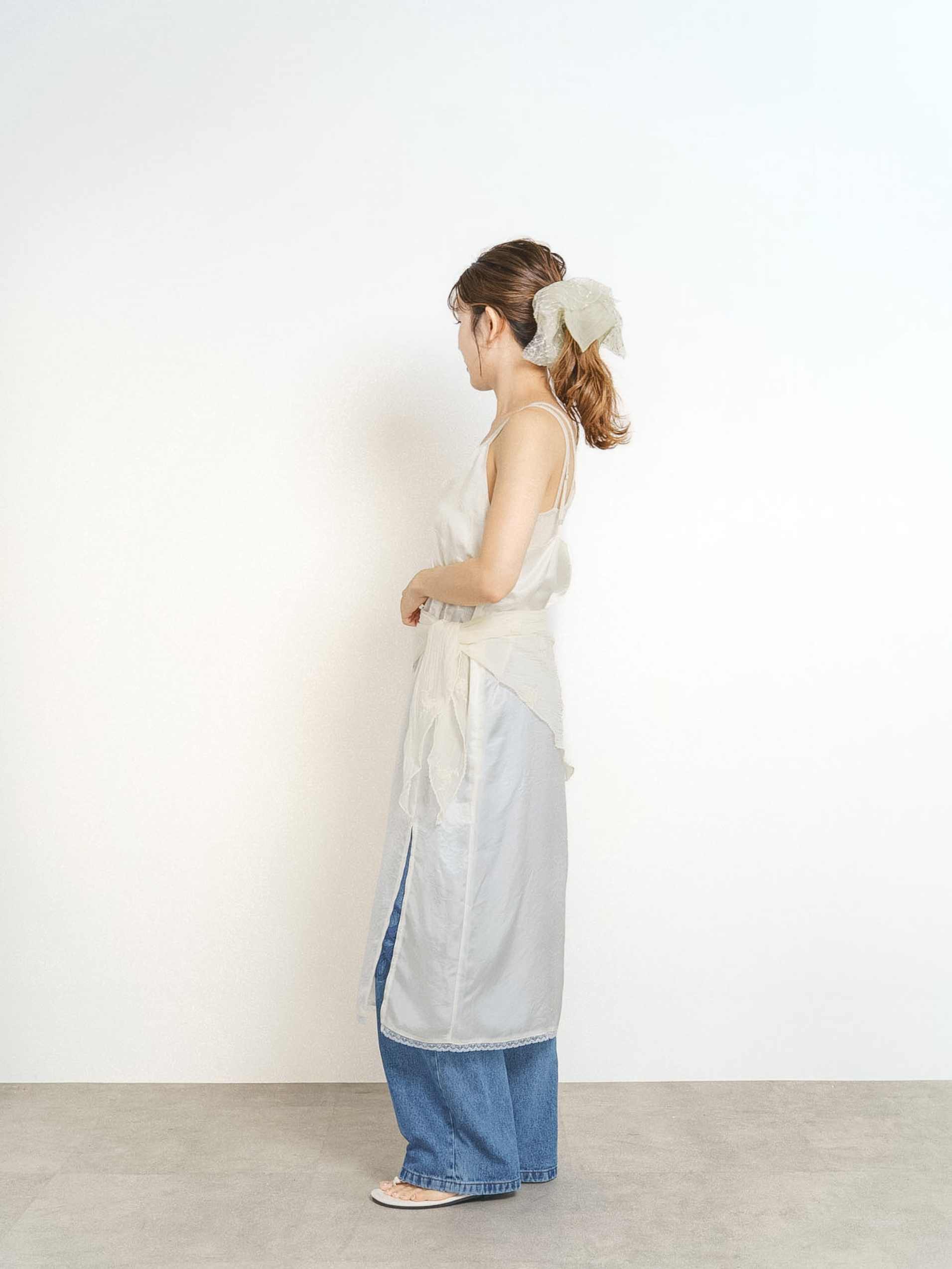 LACE TRIM LAYERED DRESS