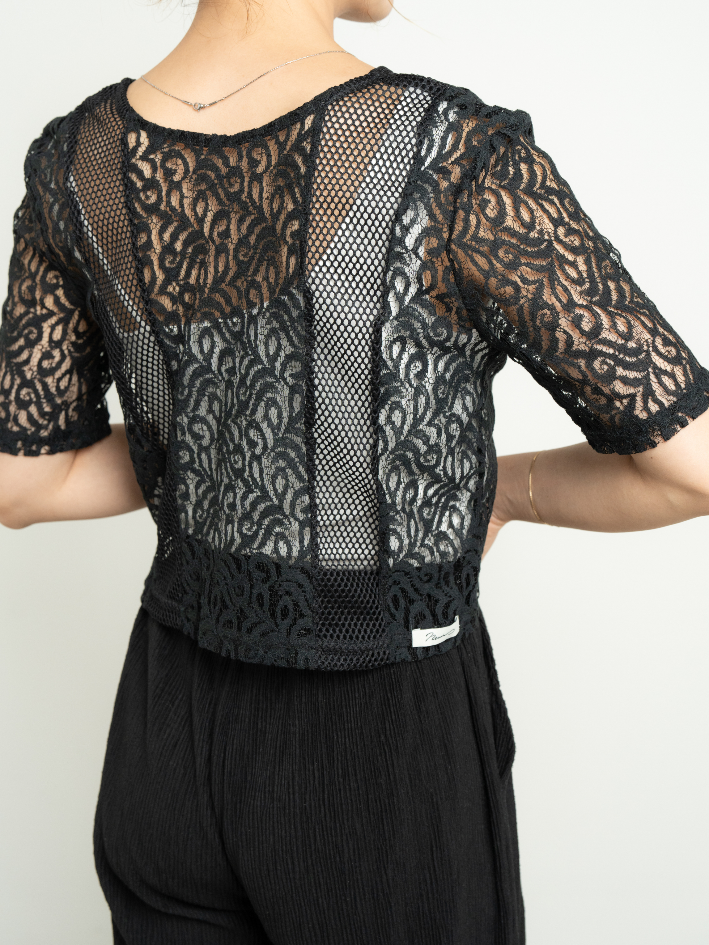 2WAY CLASSICAL LACE MESH TOP