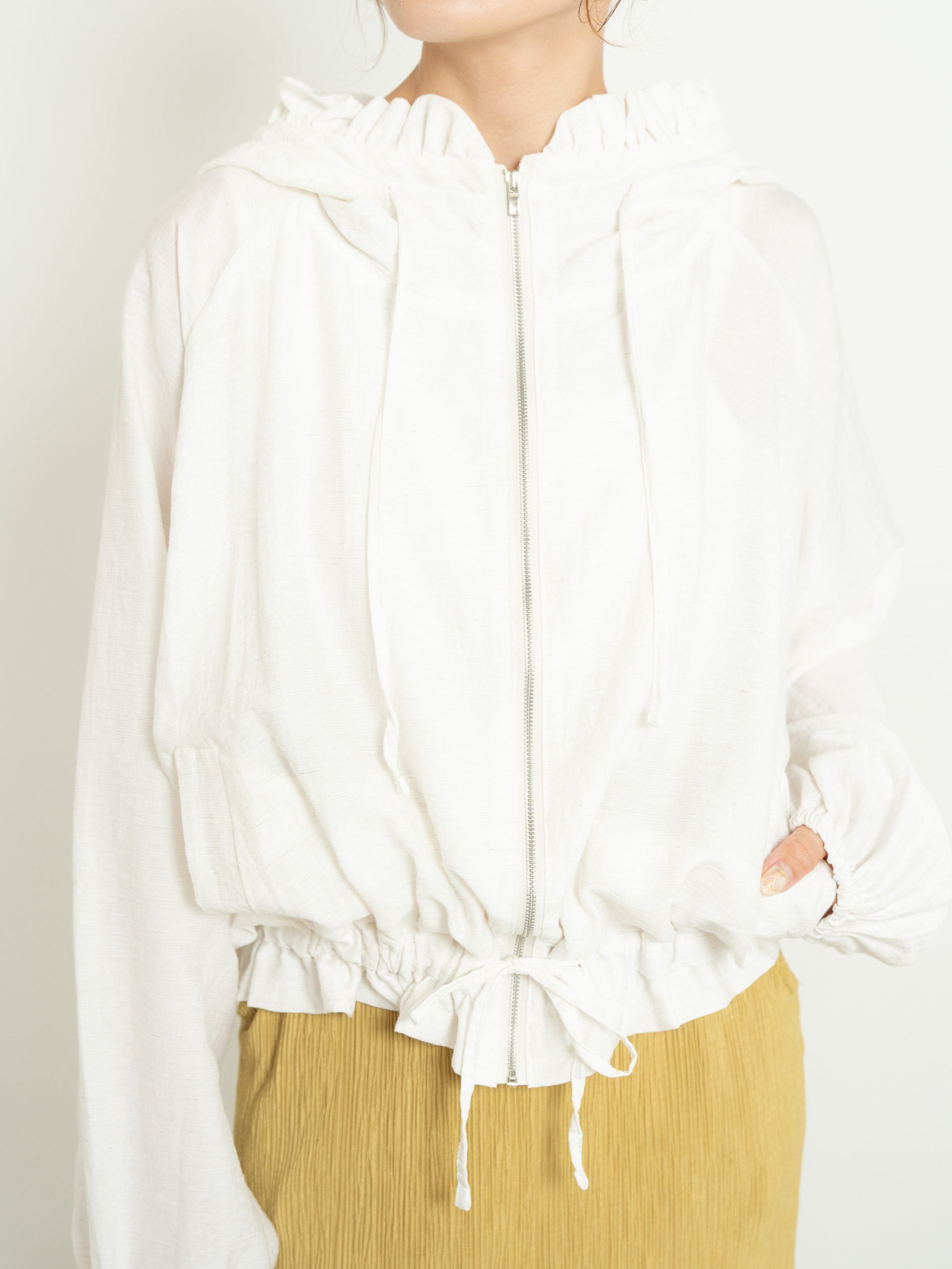 LIGHT LINEN ZIP JACKET