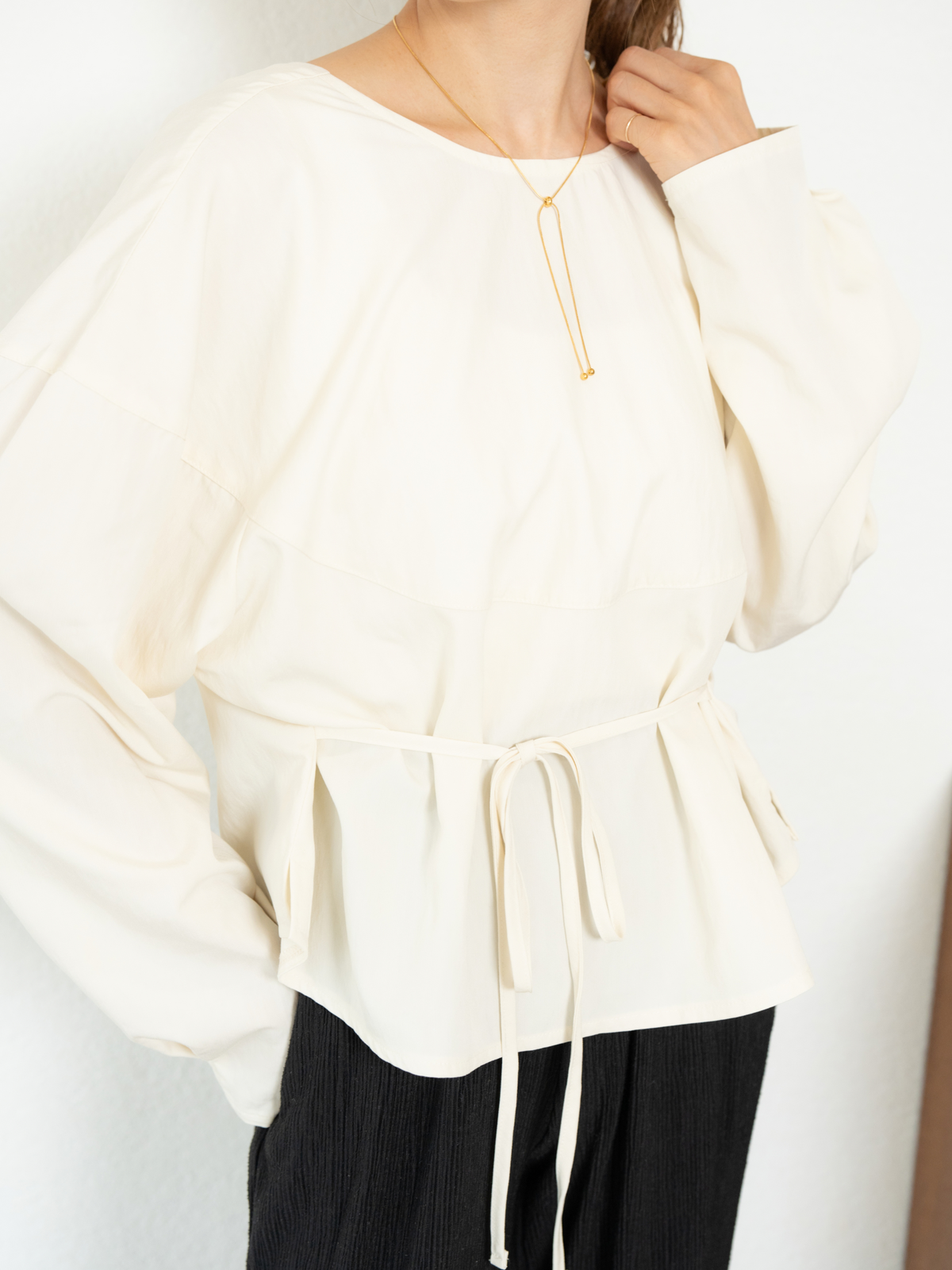 2WAY RIBBON BLOUSE【9/25(金)〜 販売】
