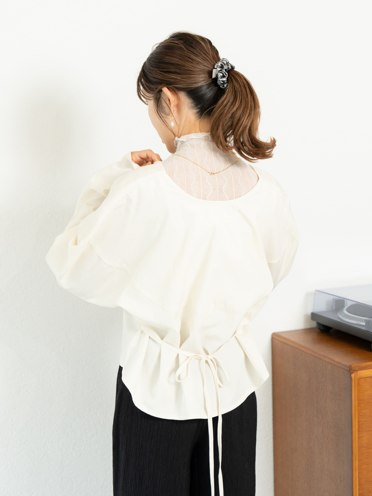 2WAY RIBBON BLOUSE【9/25(金)〜 販売】