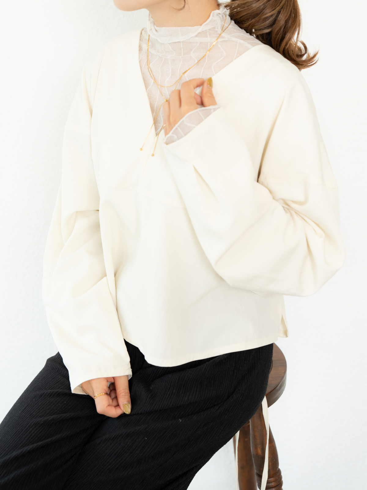 2WAY RIBBON BLOUSE【9/25(金)〜 販売】
