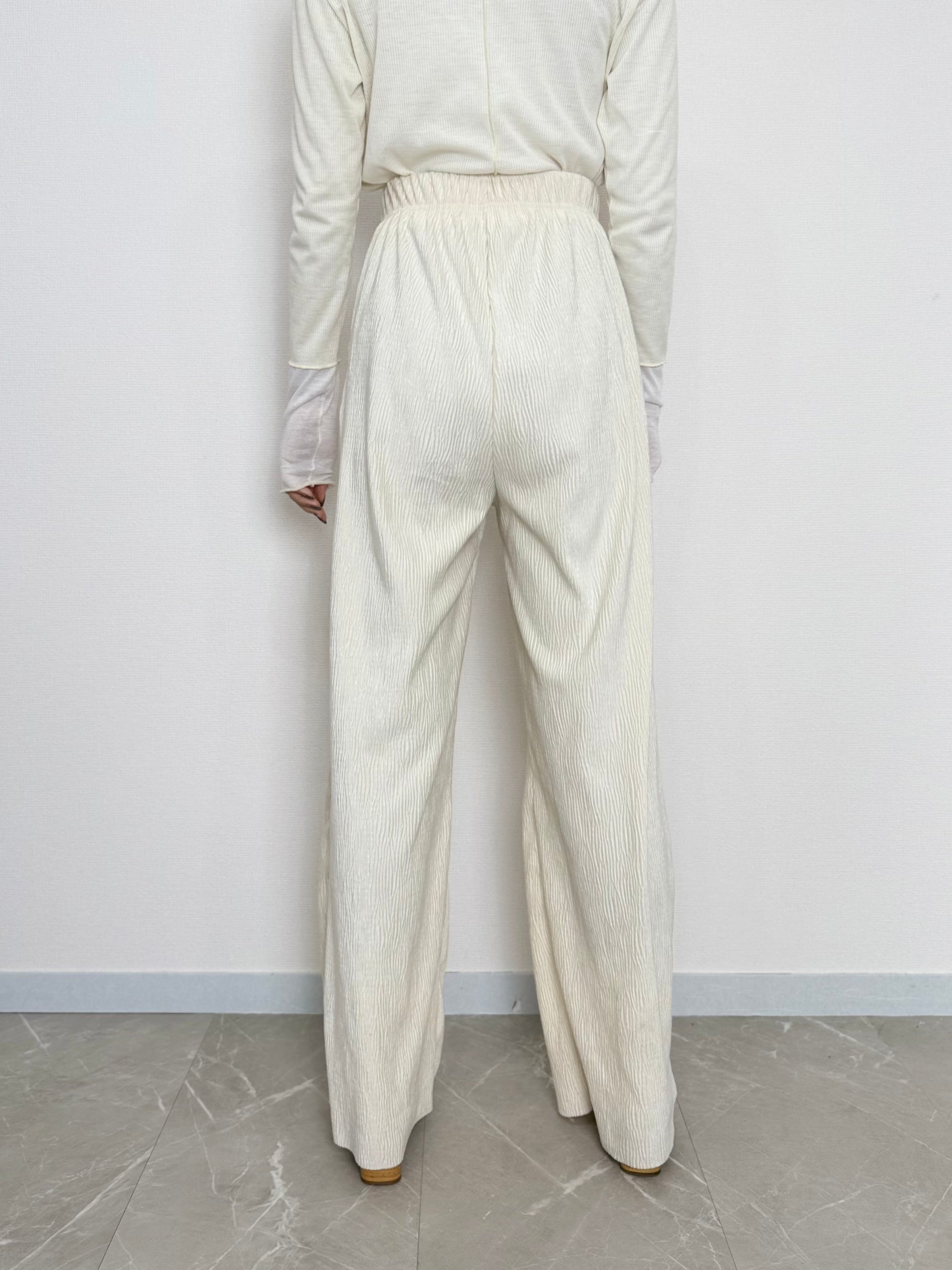 VELOUR LIKE STRAIGHT PANTS