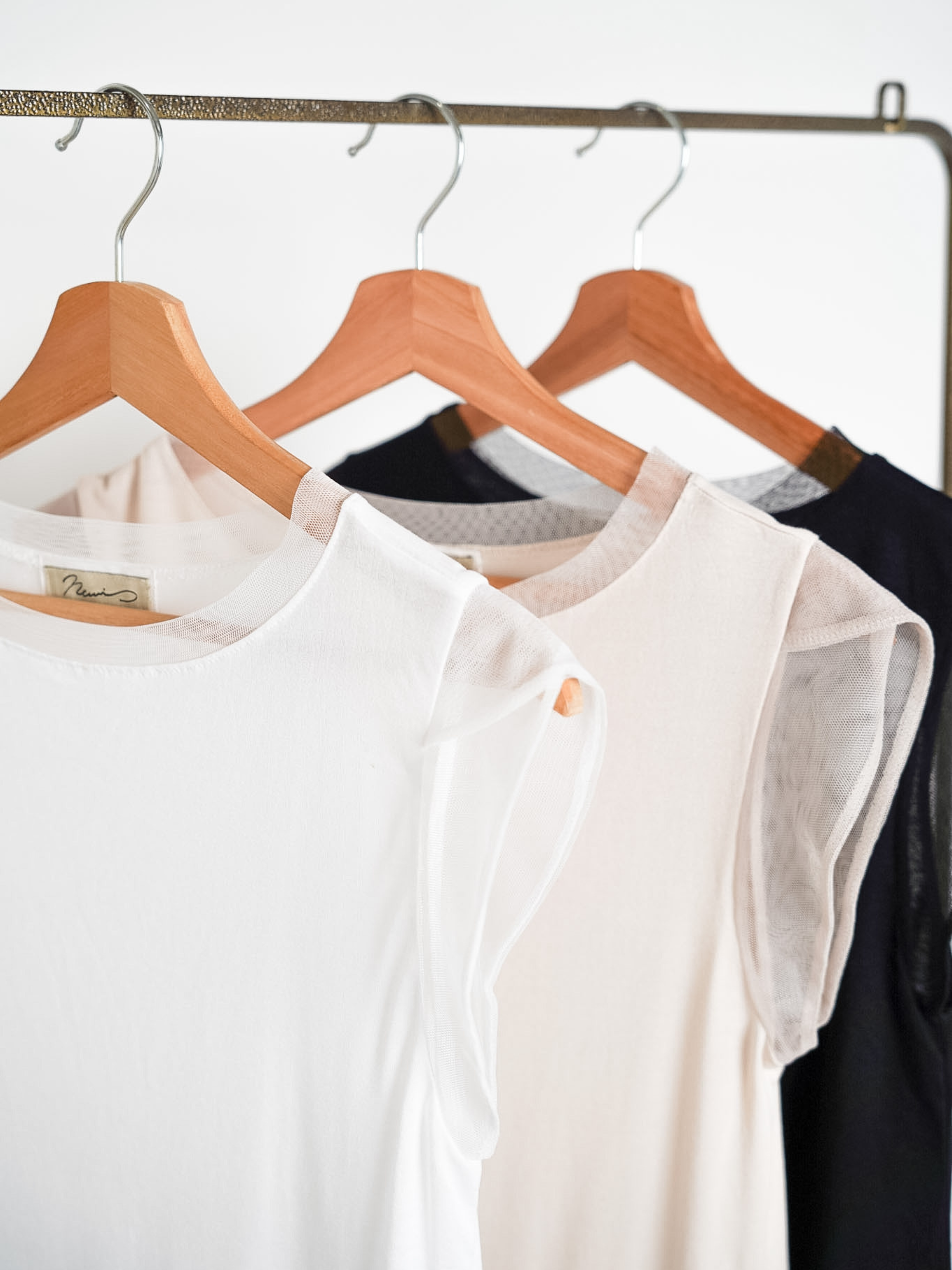 SHEER FRENCH SLEEVE TOP