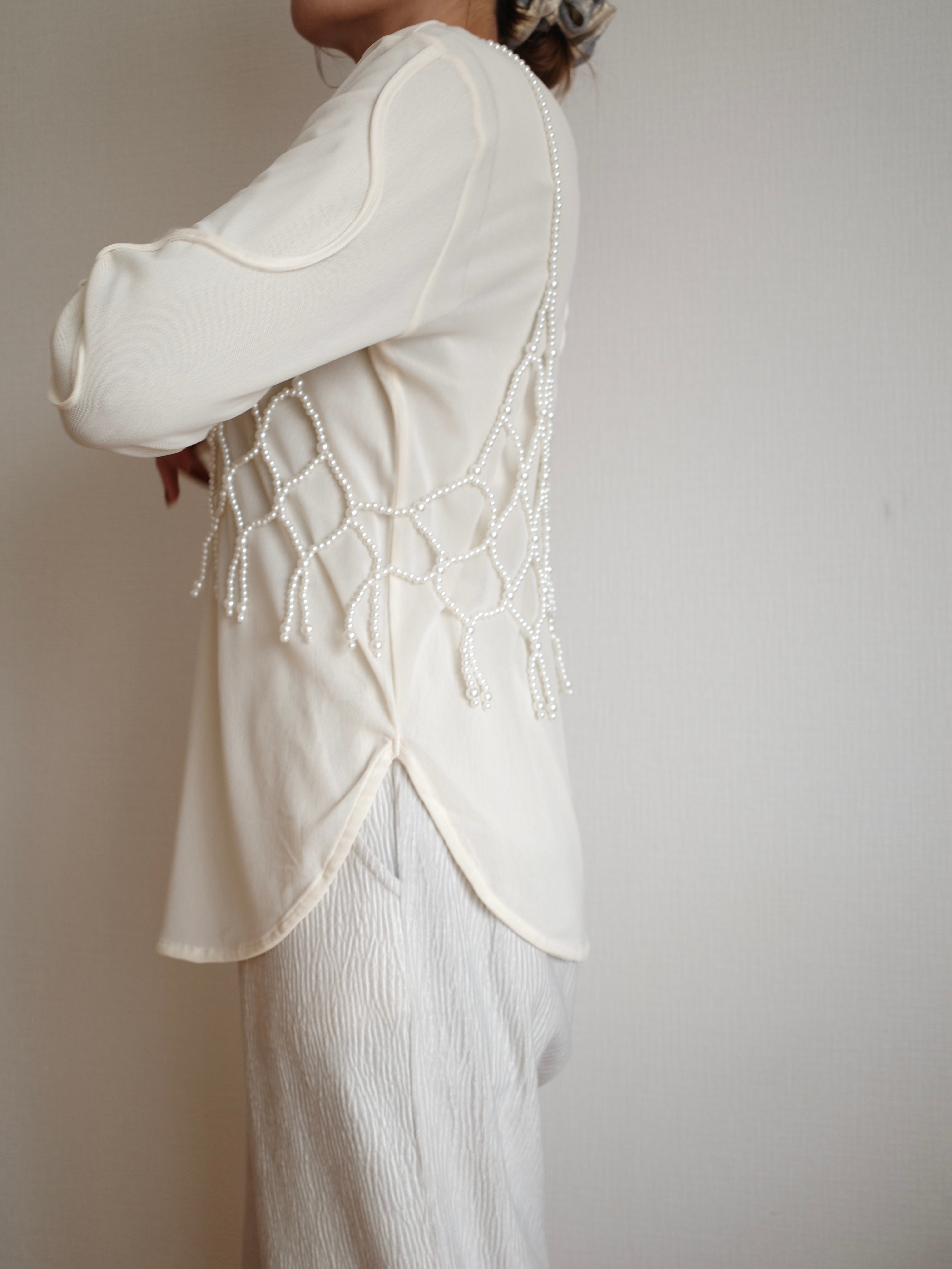 PEARL BEADS FRINGE VEST