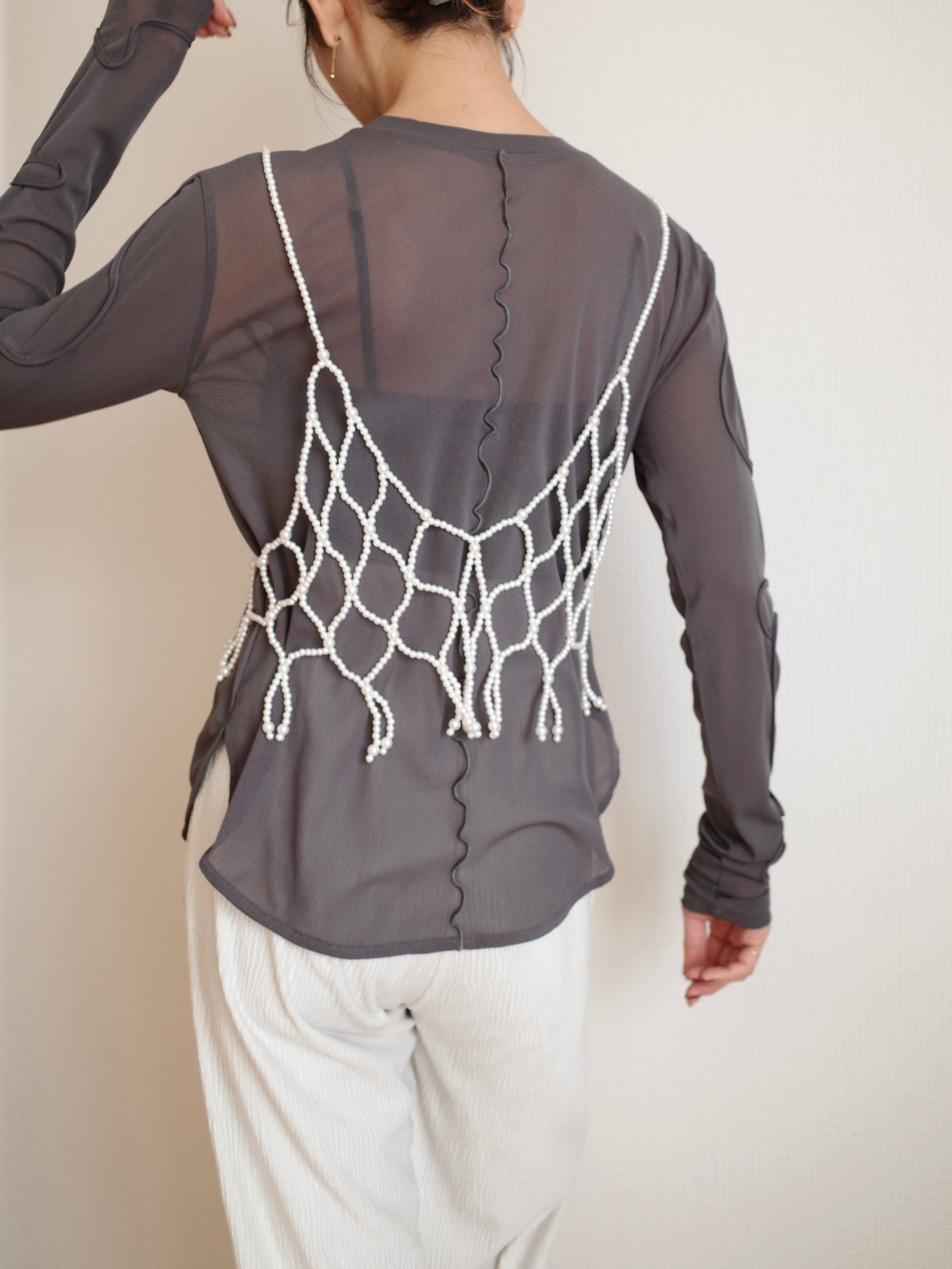 2WAY SHEER STITCH TOPS