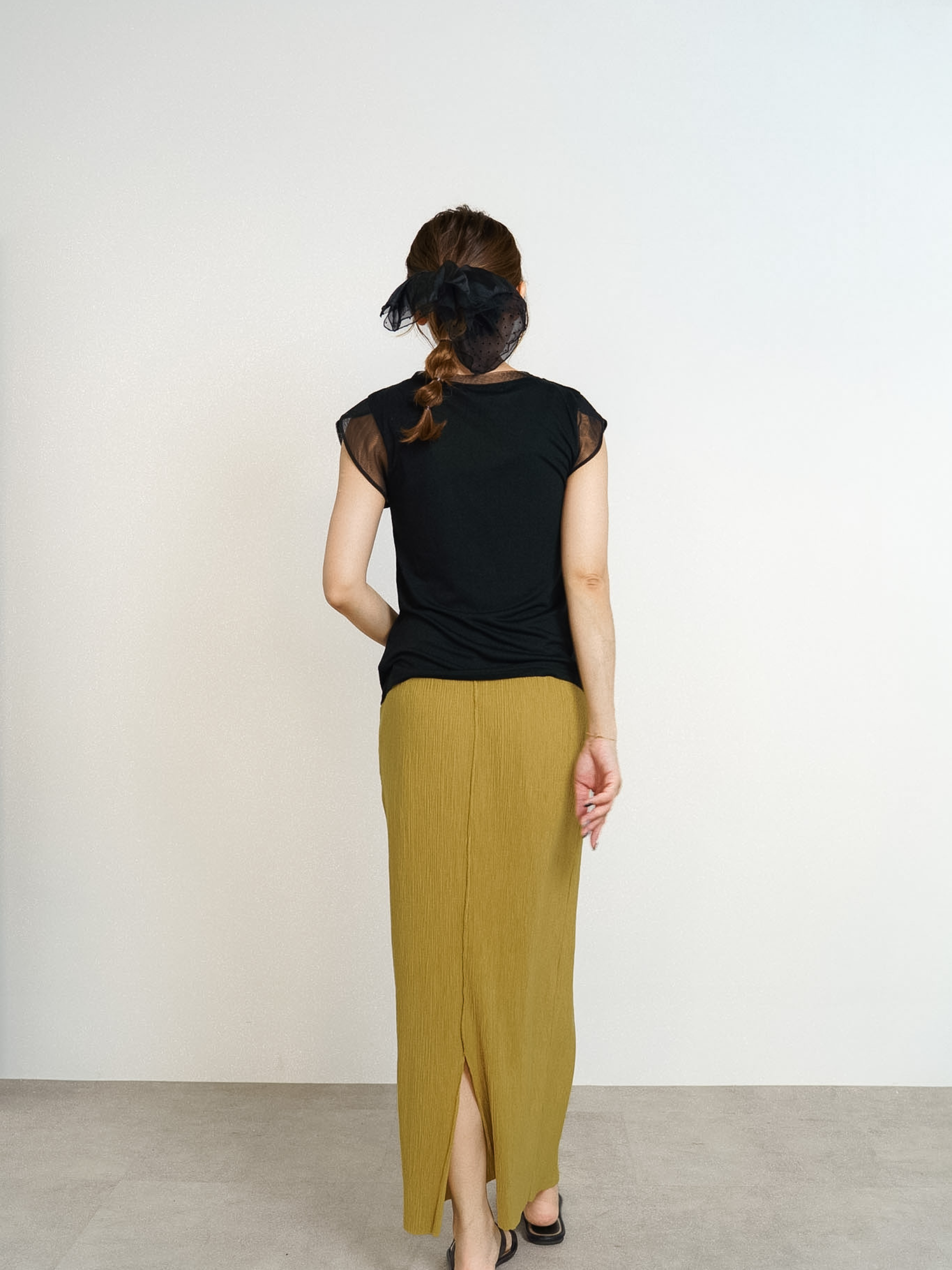 SHEER FRENCH SLEEVE TOP