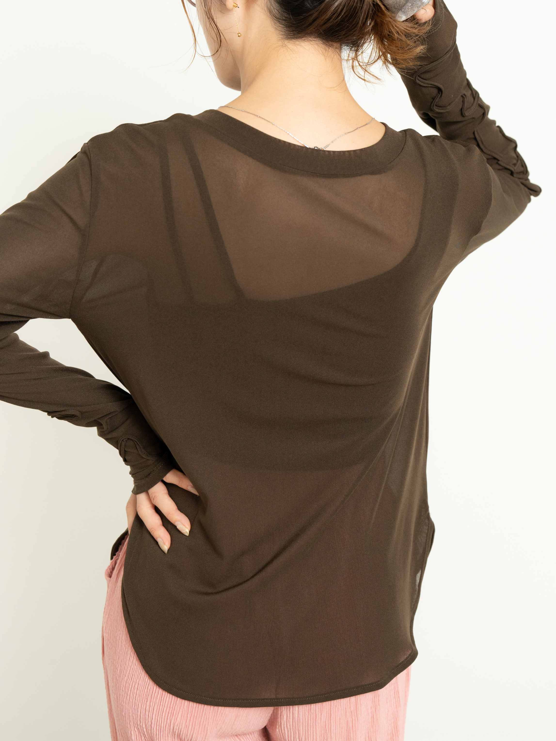 2WAY SHEER STITCH TOPS