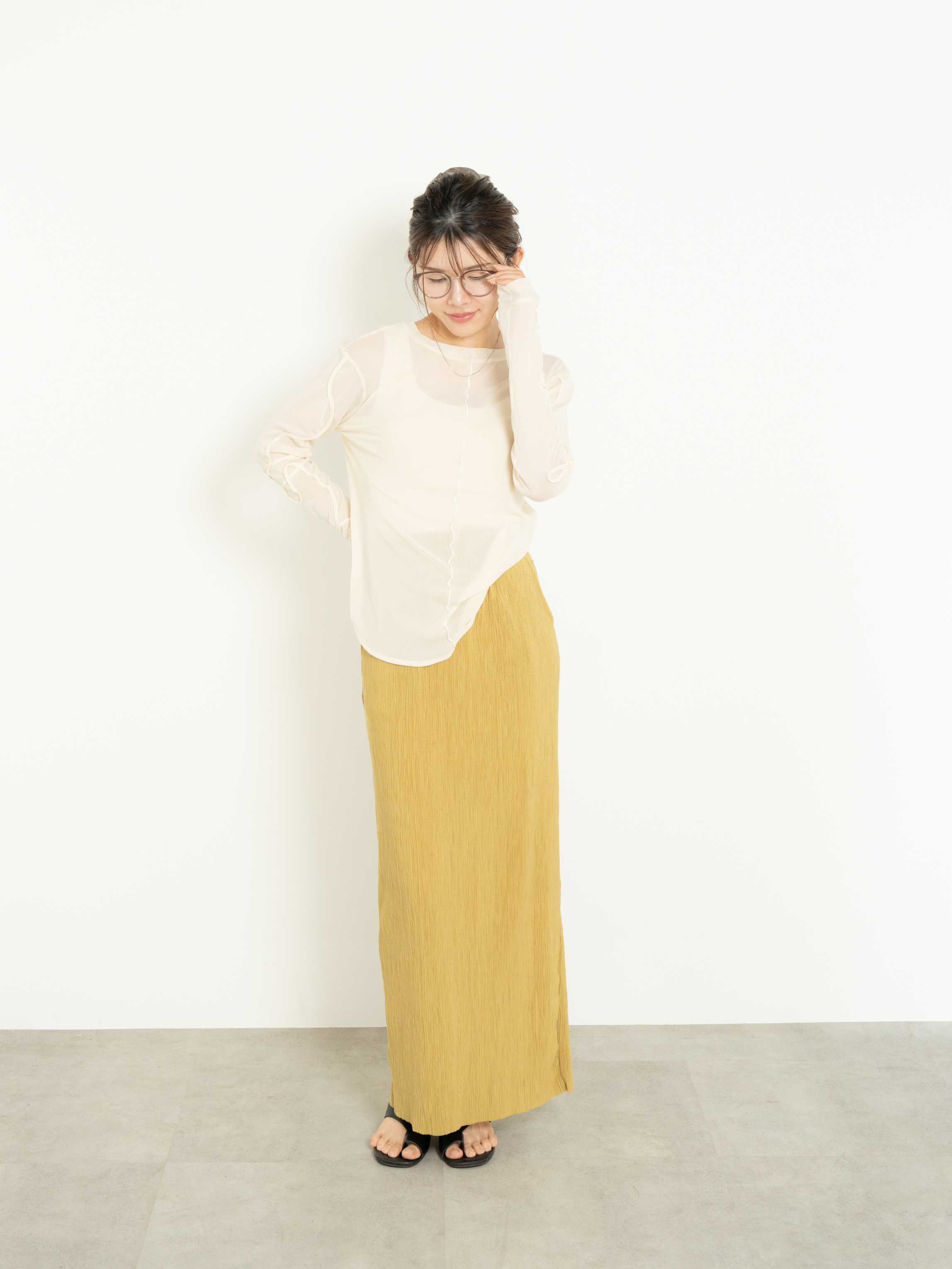 2WAY SHEER STITCH TOPS