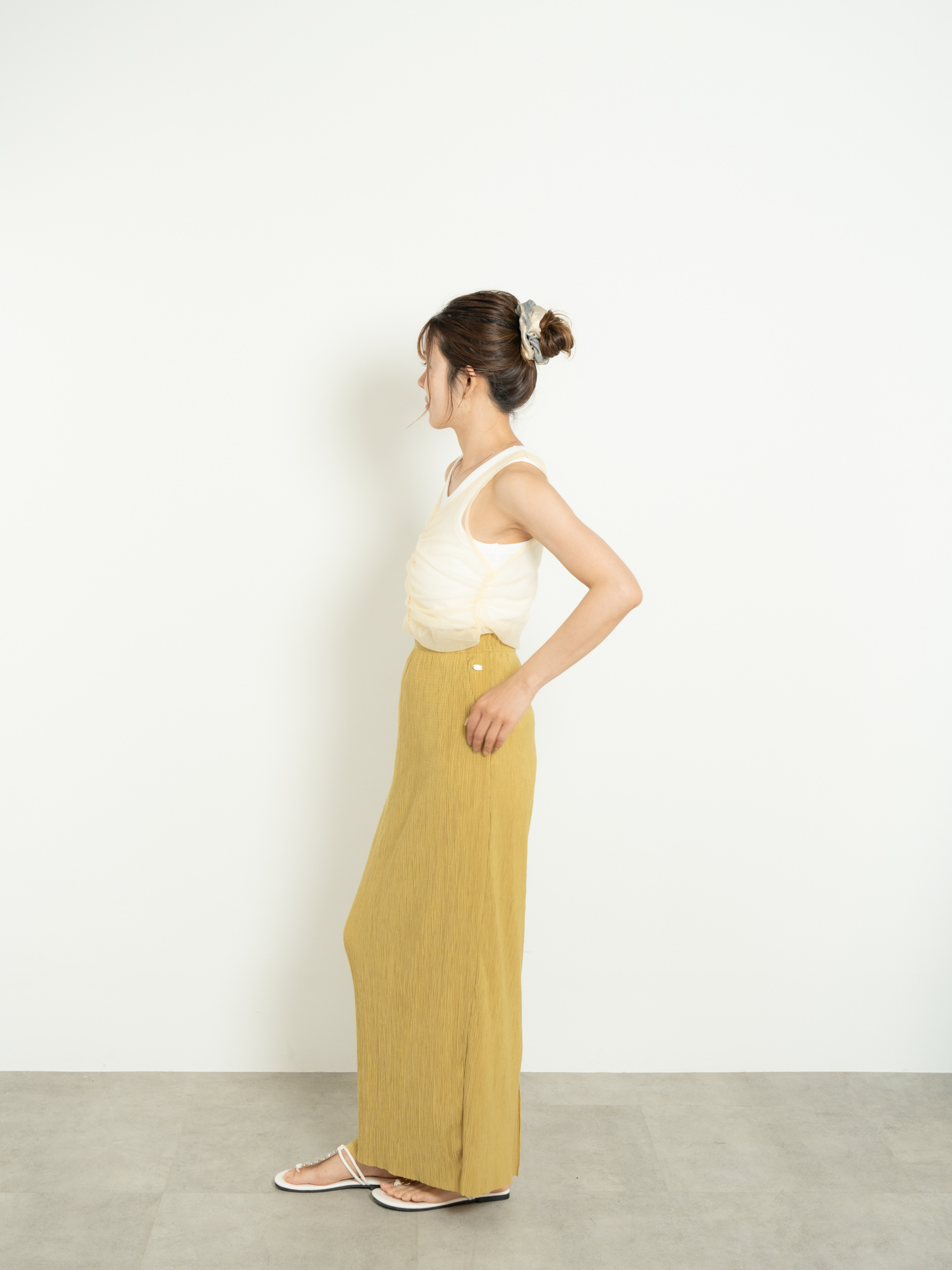 SHIRRED SHEER TANK TOP SET