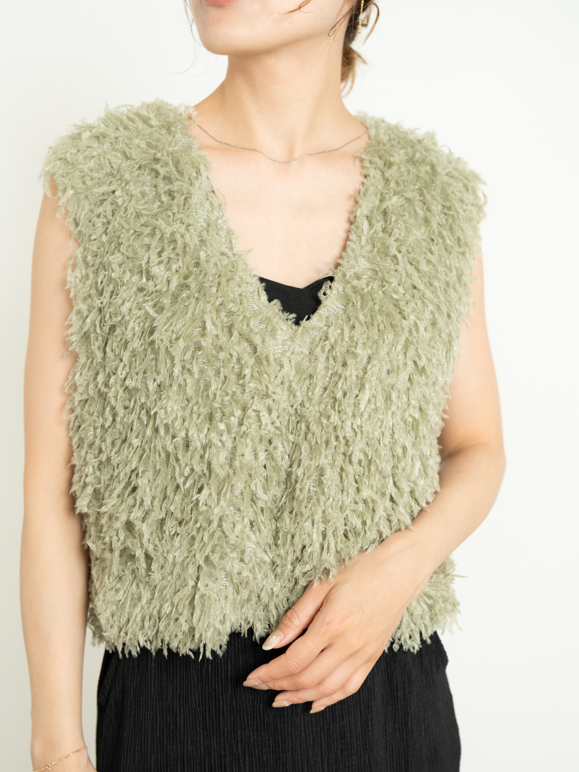 2WAY FRINGE VEST