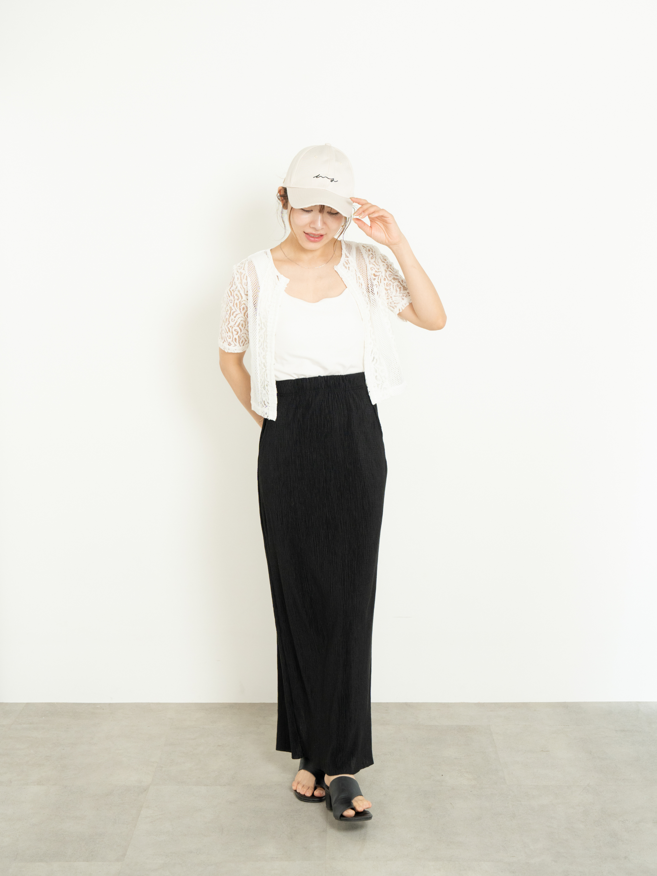 2WAY CLASSICAL LACE MESH TOP
