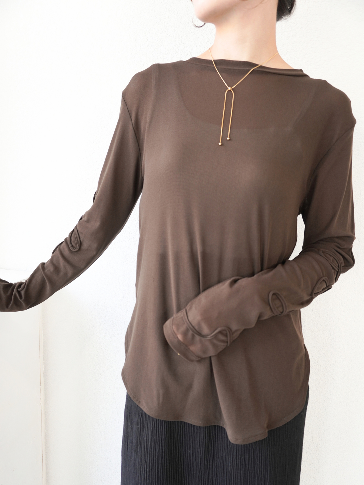 2WAY SHEER STITCH TOPS【9/25〜 再販】