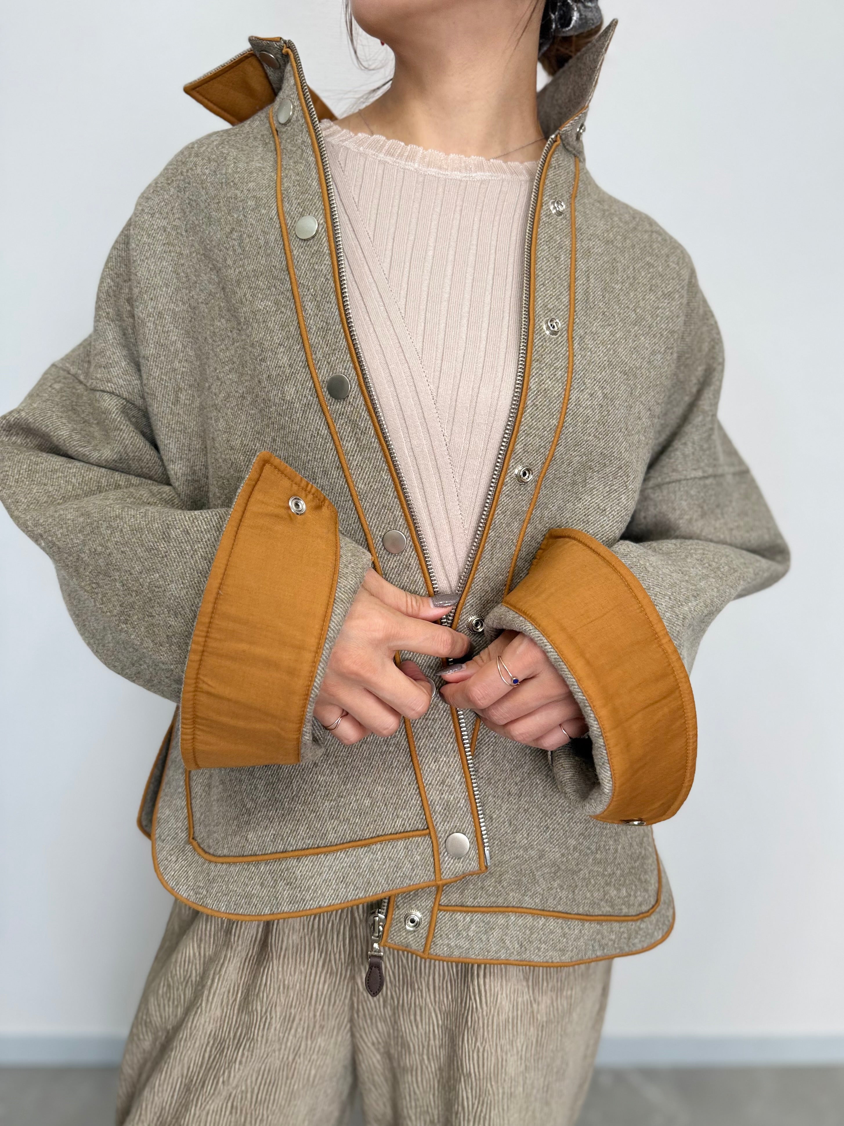 PREMIUM WOOL COMBI LINE JACKET