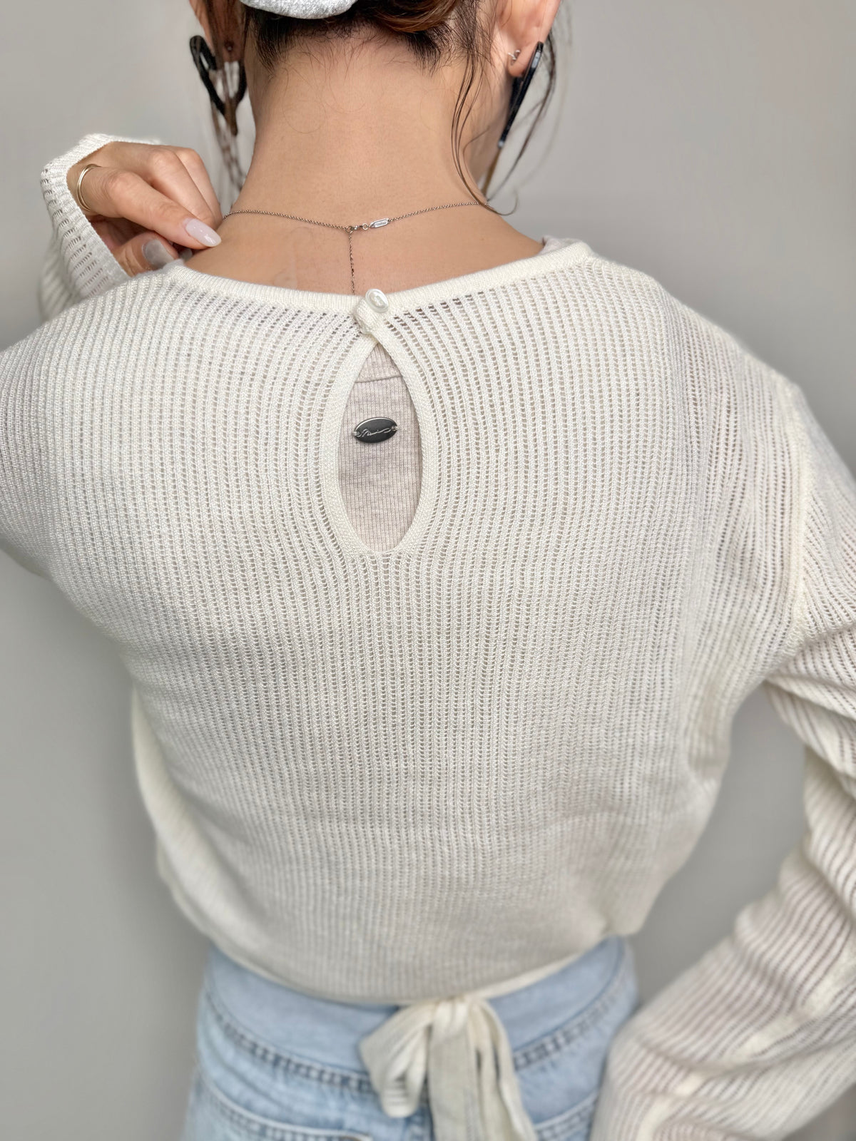 BACK RIBBON RIB KNIT【10/9〜 再販】