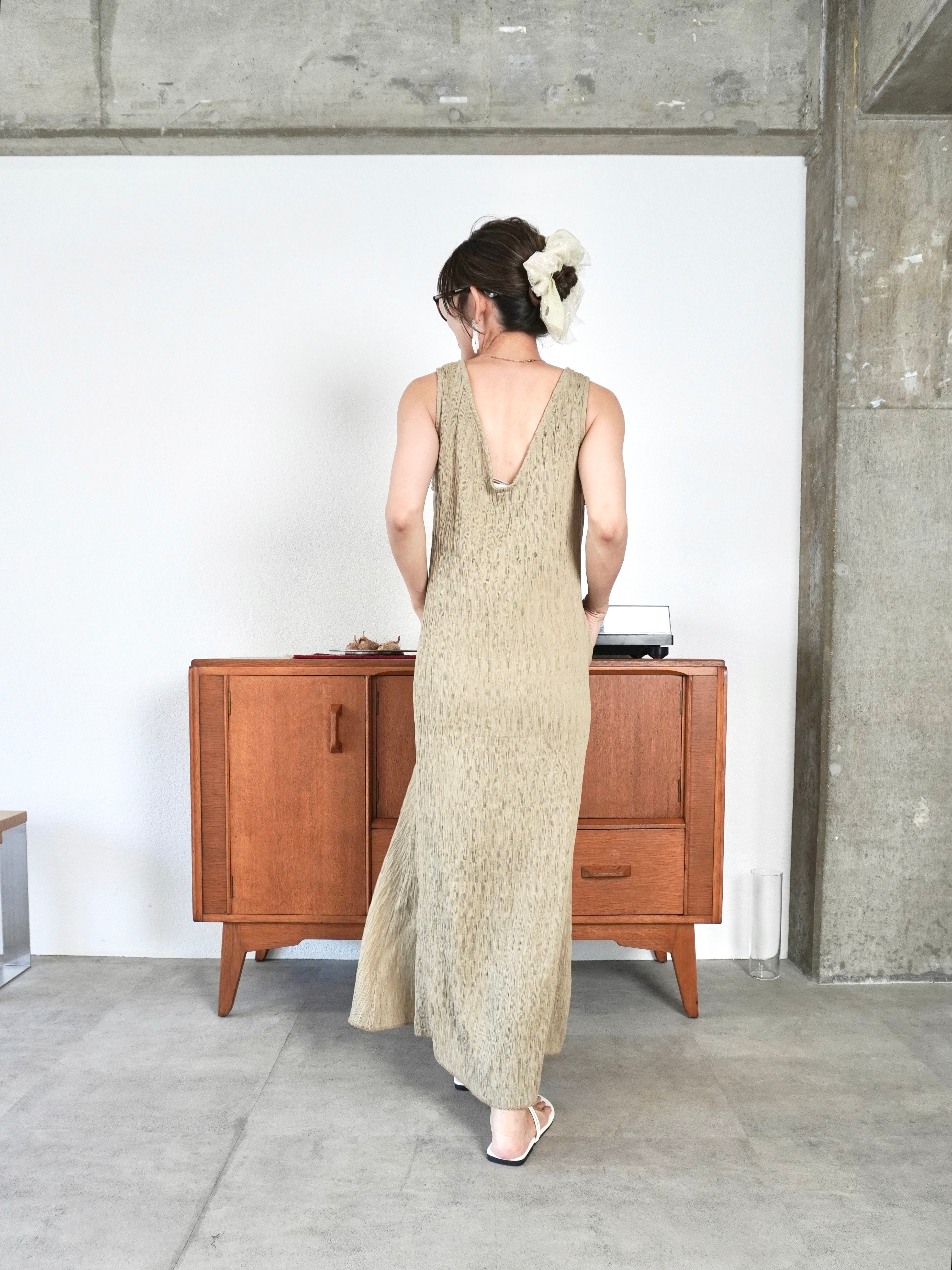 2WAY SLEEVELESS DRESS - V NECK -