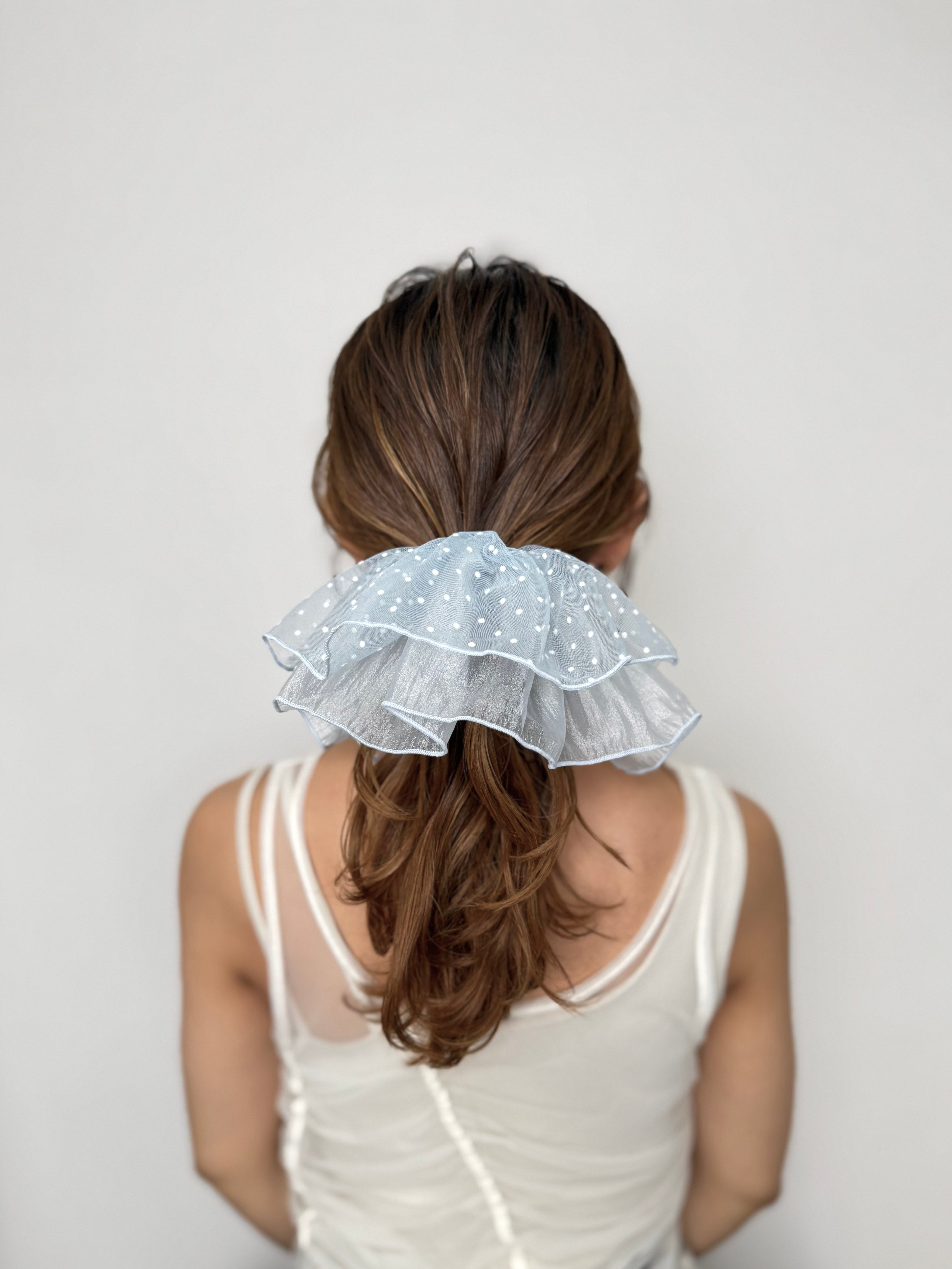 SHEER DOT SCRUNCHIE