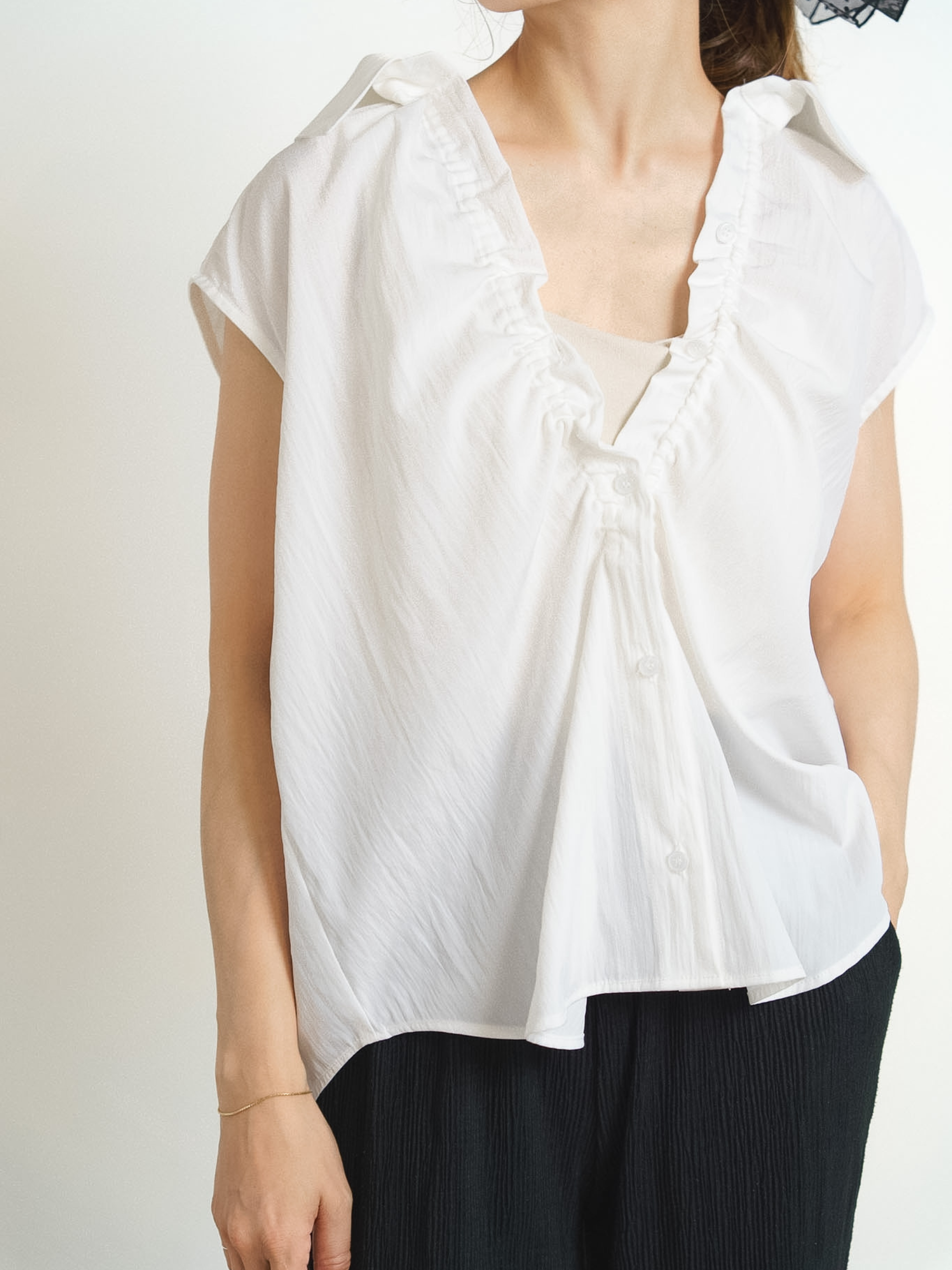 DRAWSTRING BLOUSE