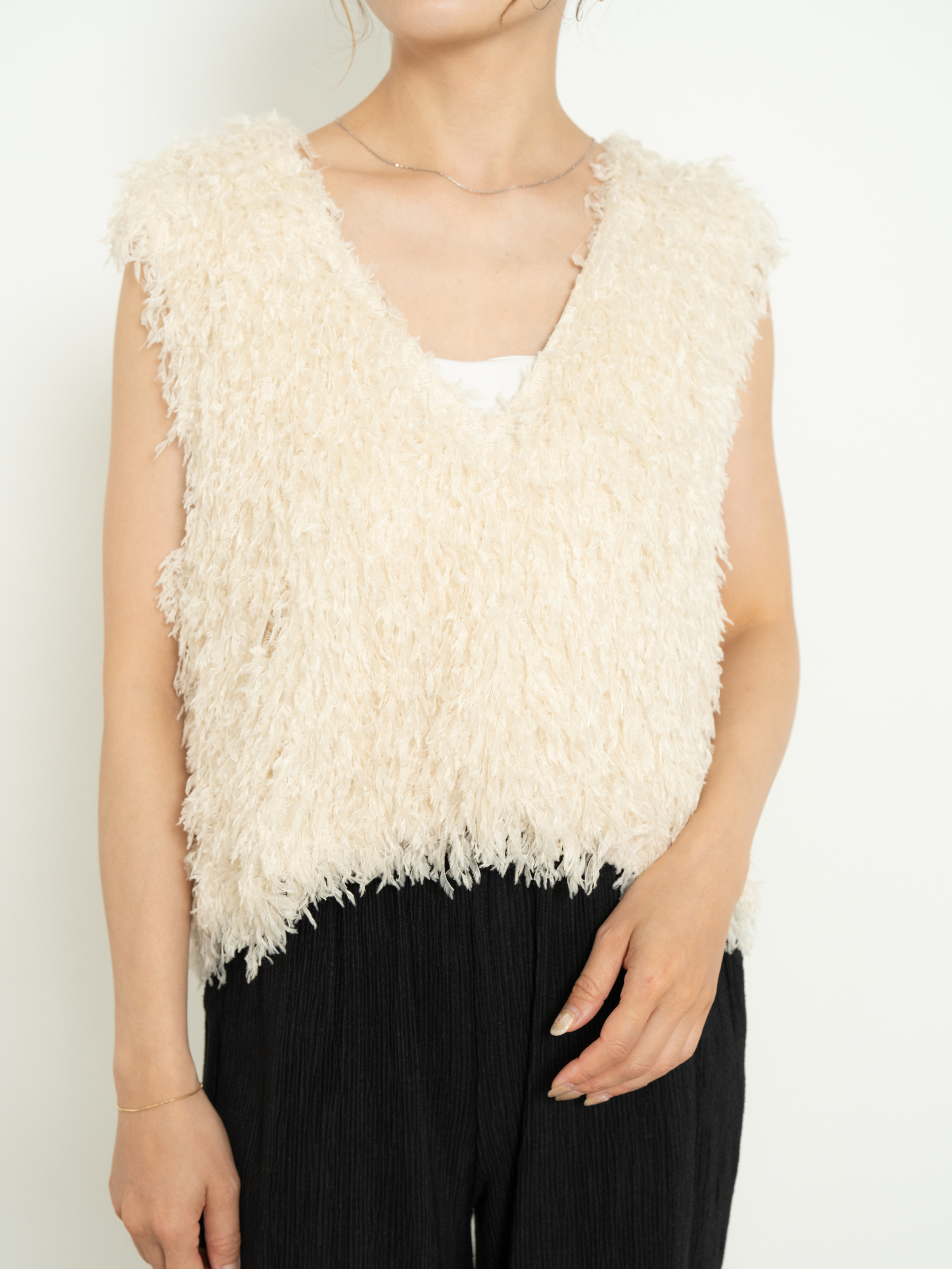 2WAY FRINGE VEST
