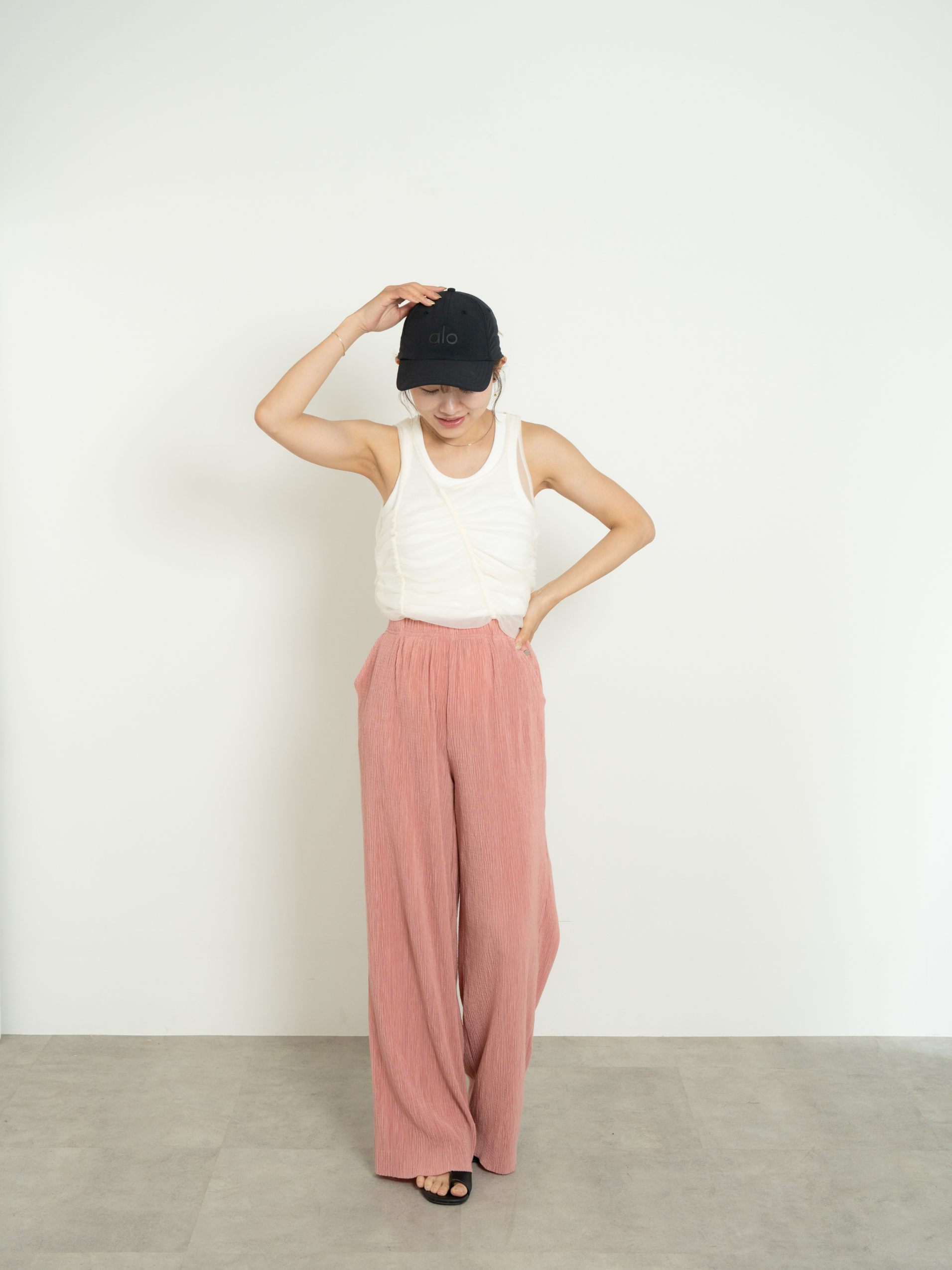 SHIRRED SHEER TANK TOP SET