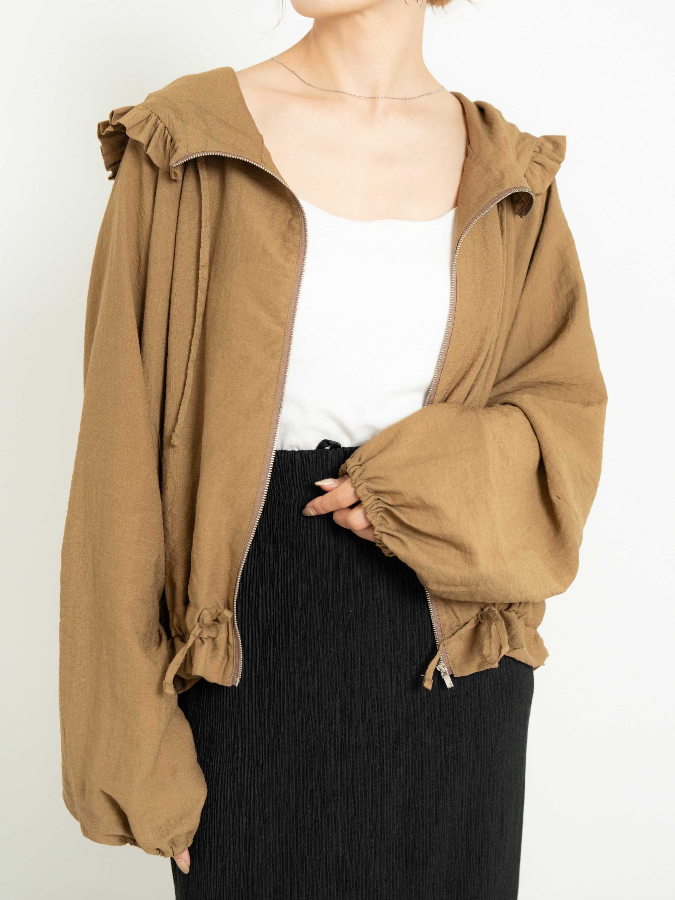 LIGHT LINEN ZIP JACKET