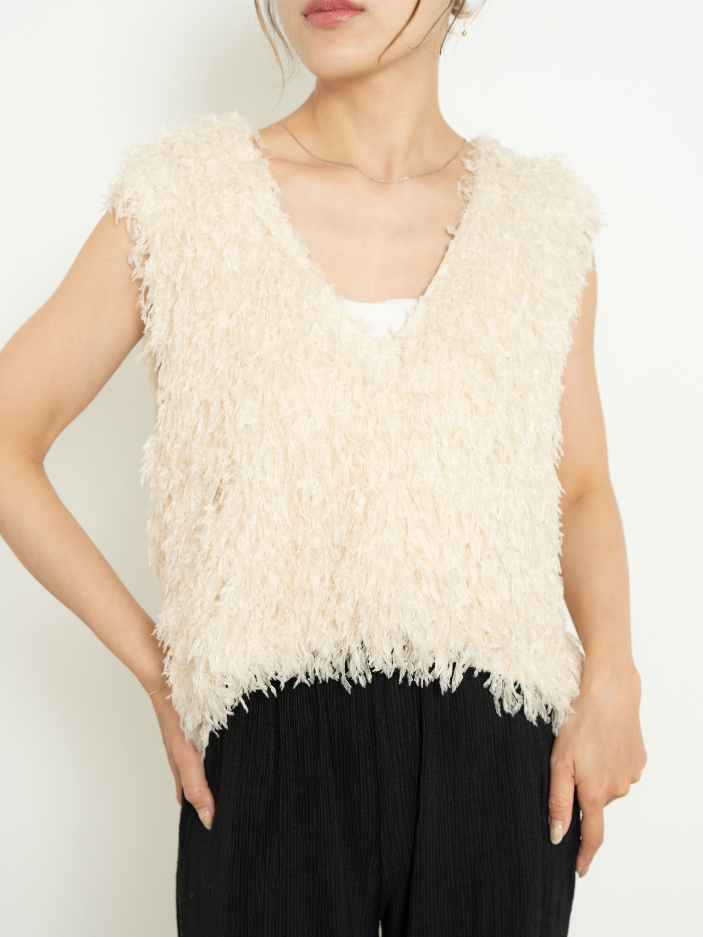 2WAY FRINGE VEST