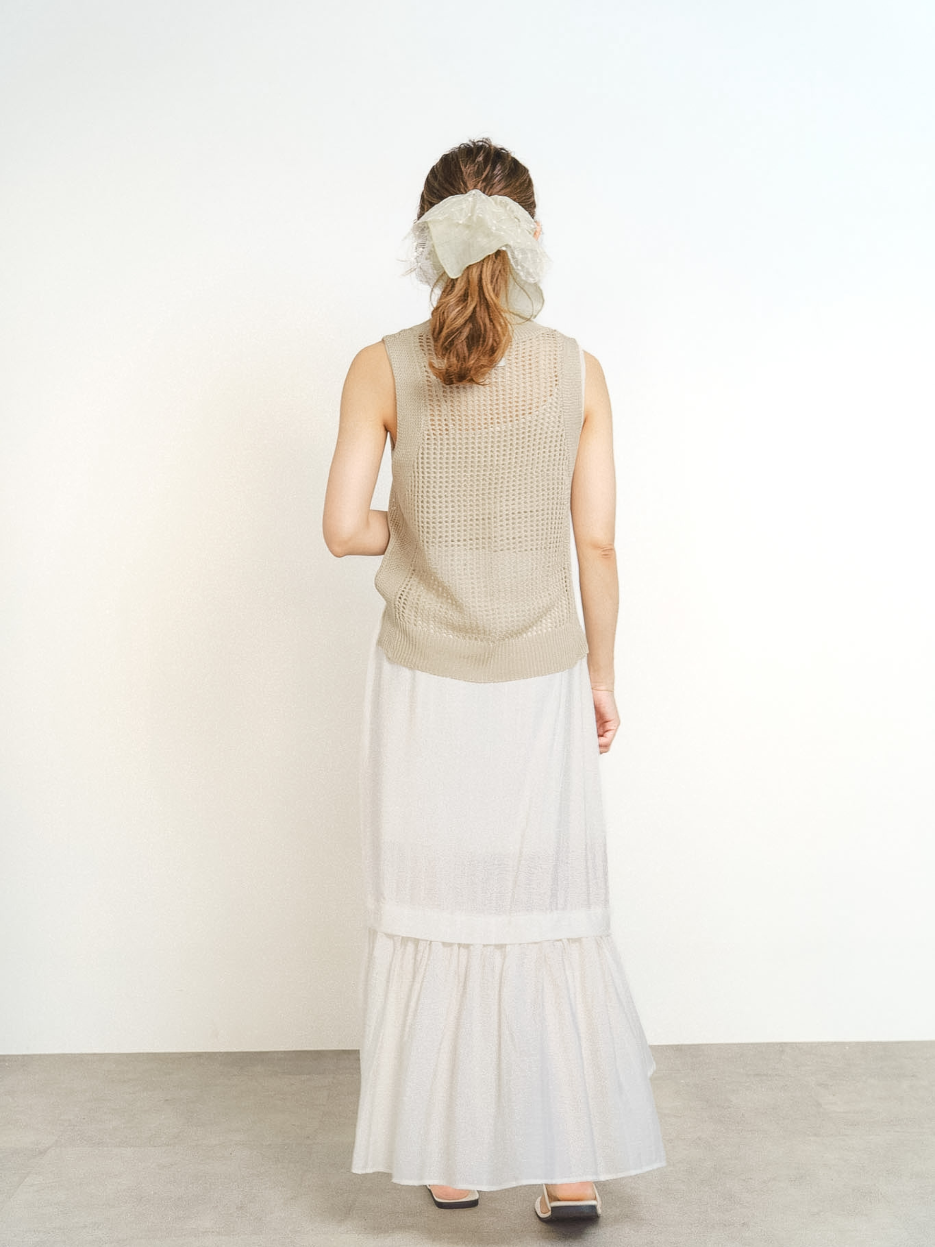 ASYMMETRY FRILL HEM SKIRT