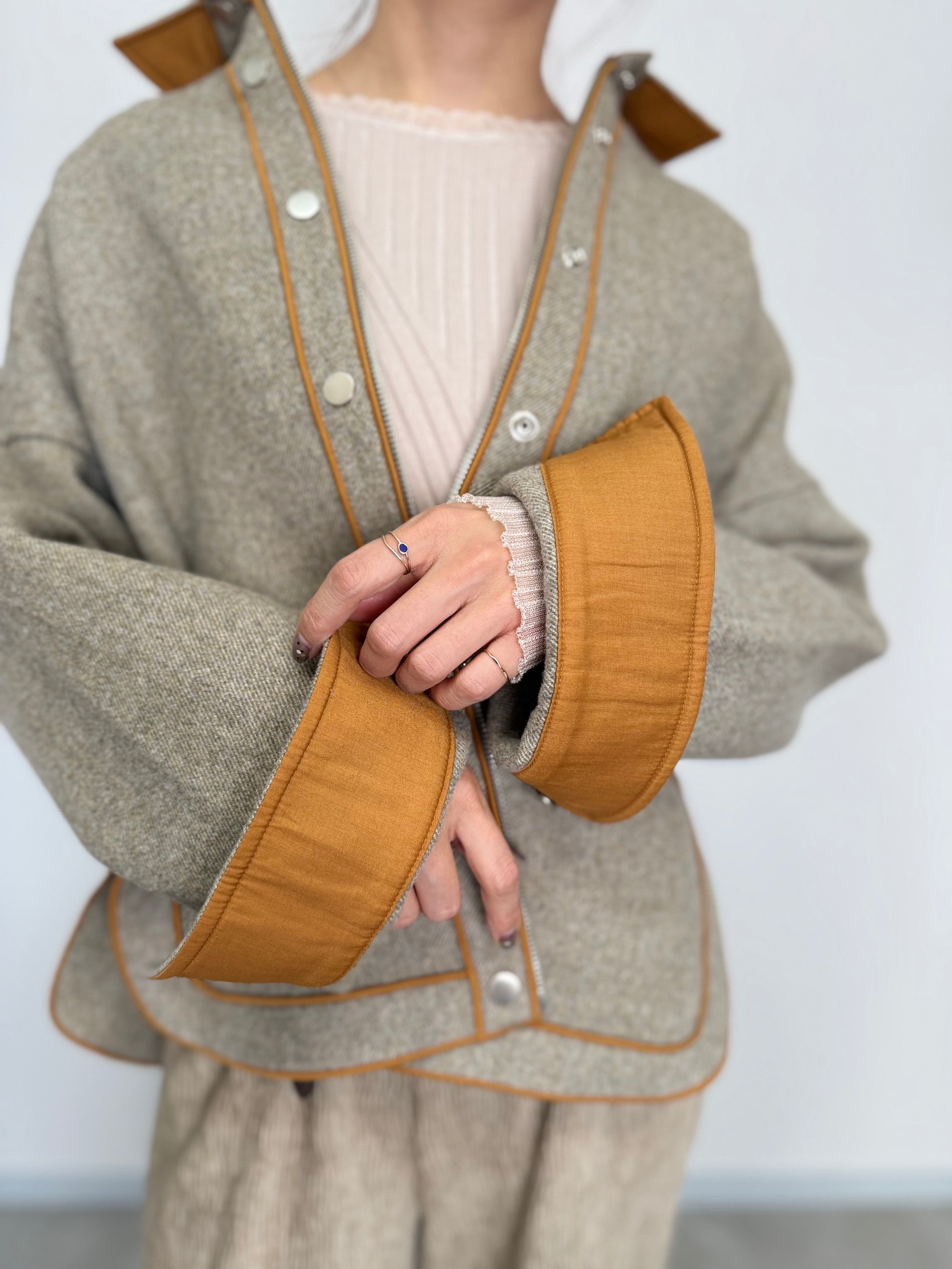 PREMIUM WOOL COMBI LINE JACKET