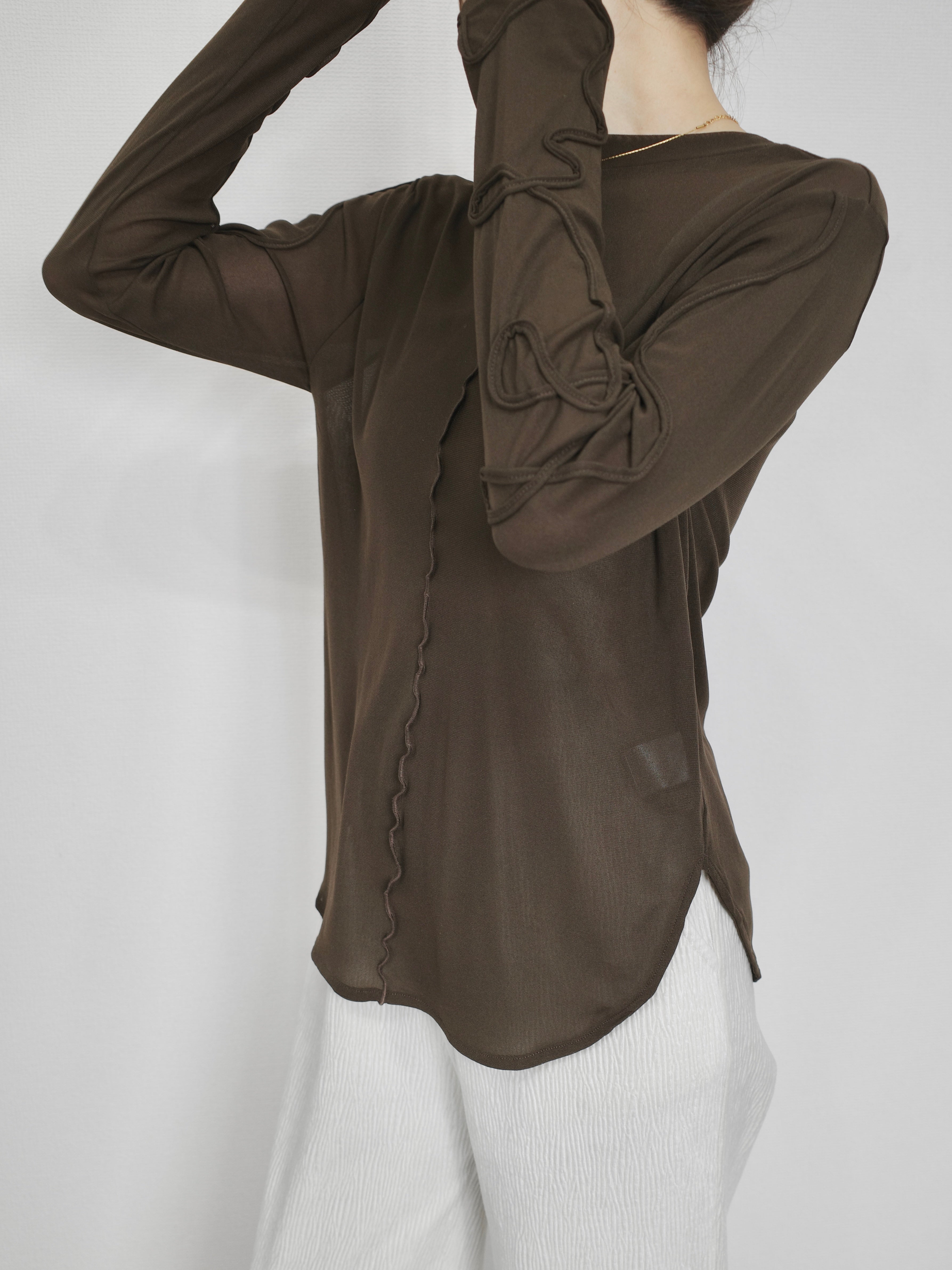 2WAY SHEER STITCH TOPS