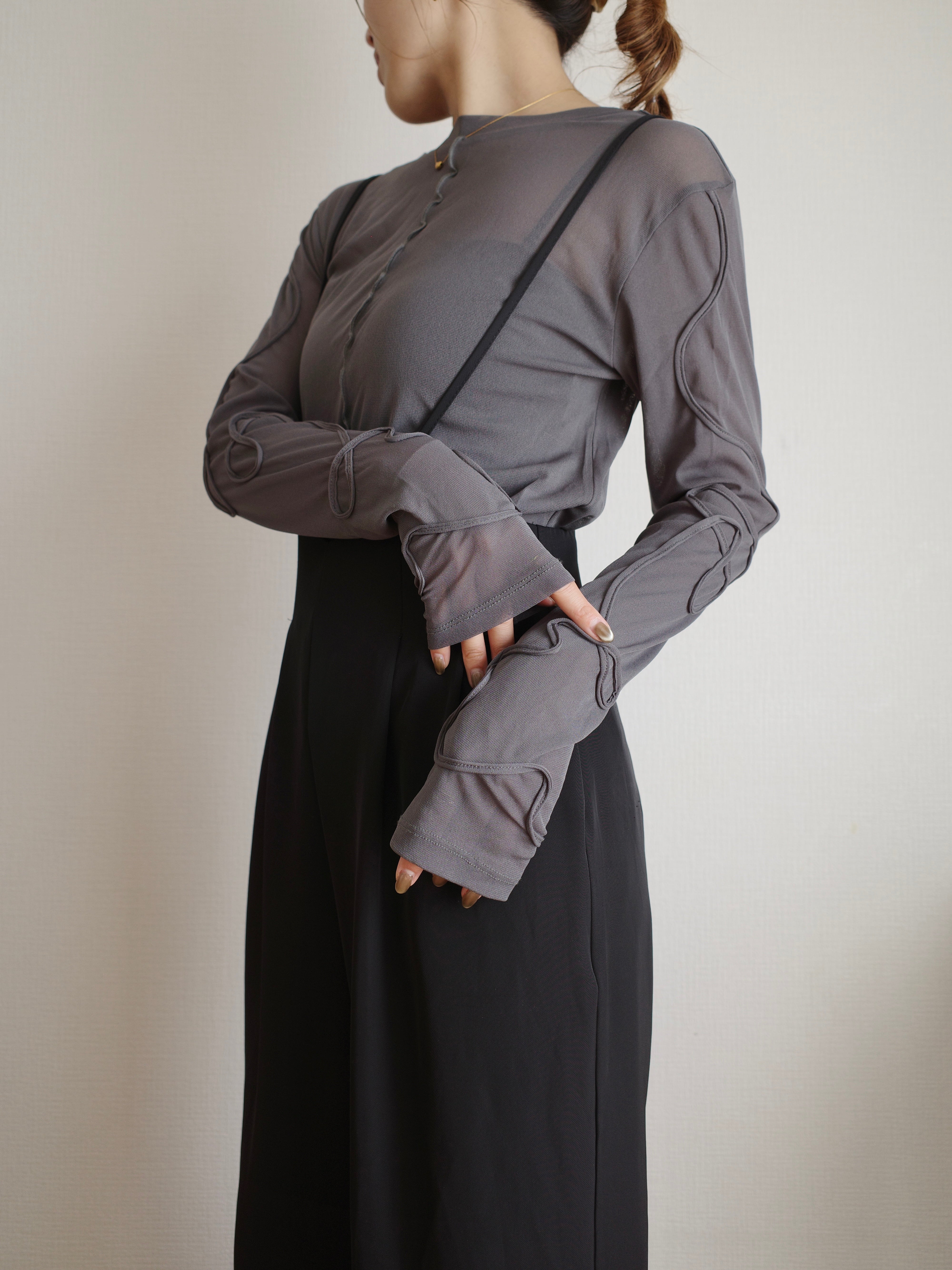 2WAY SHEER STITCH TOPS