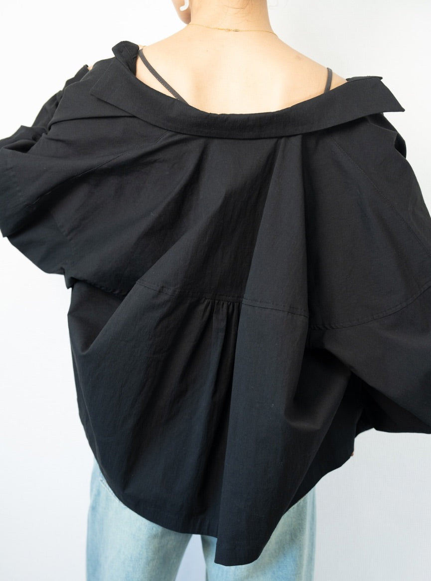 VOLUME SLEEVE SHORT SHIRT