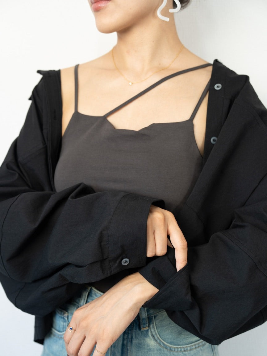 VOLUME SLEEVE SHORT SHIRT