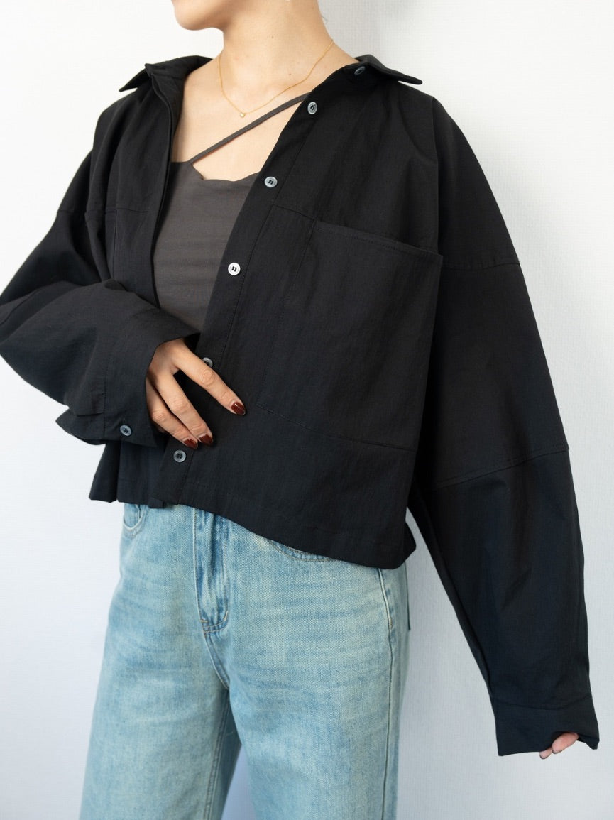 VOLUME SLEEVE SHORT SHIRT