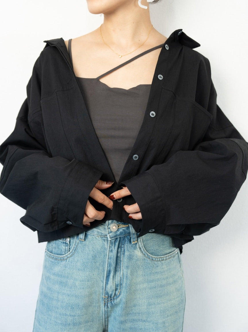 VOLUME SLEEVE SHORT SHIRT