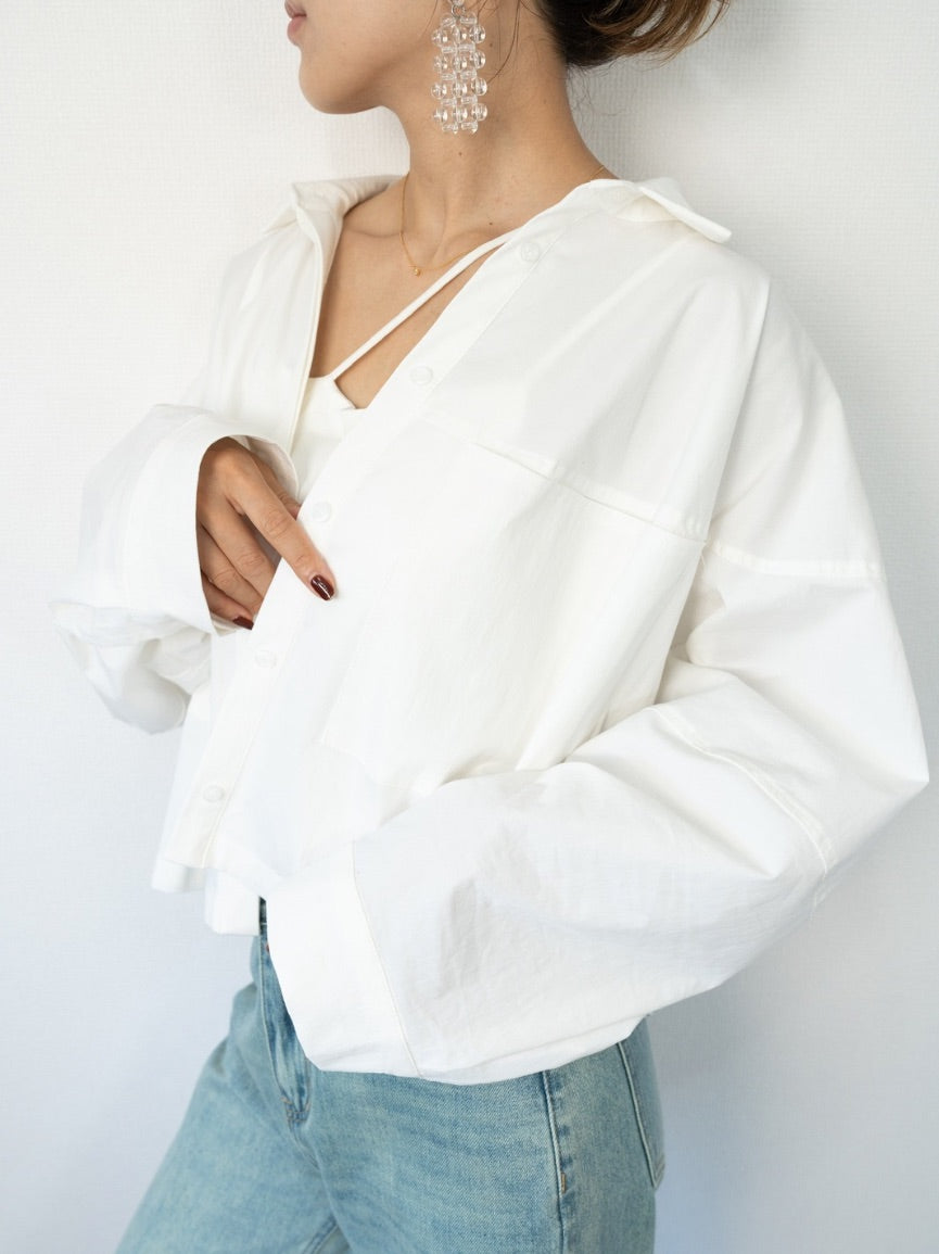 VOLUME SLEEVE SHORT SHIRT