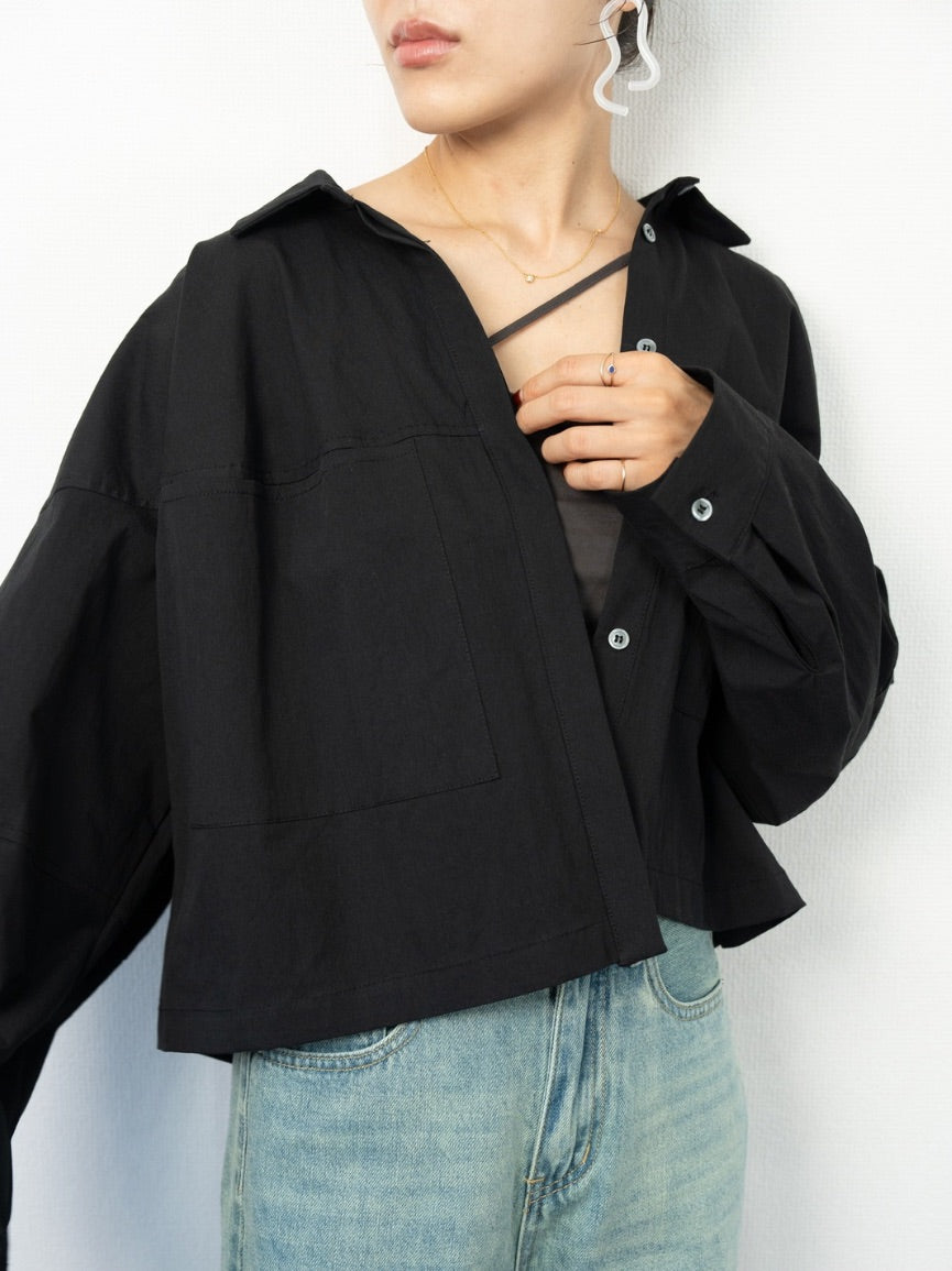VOLUME SLEEVE SHORT SHIRT