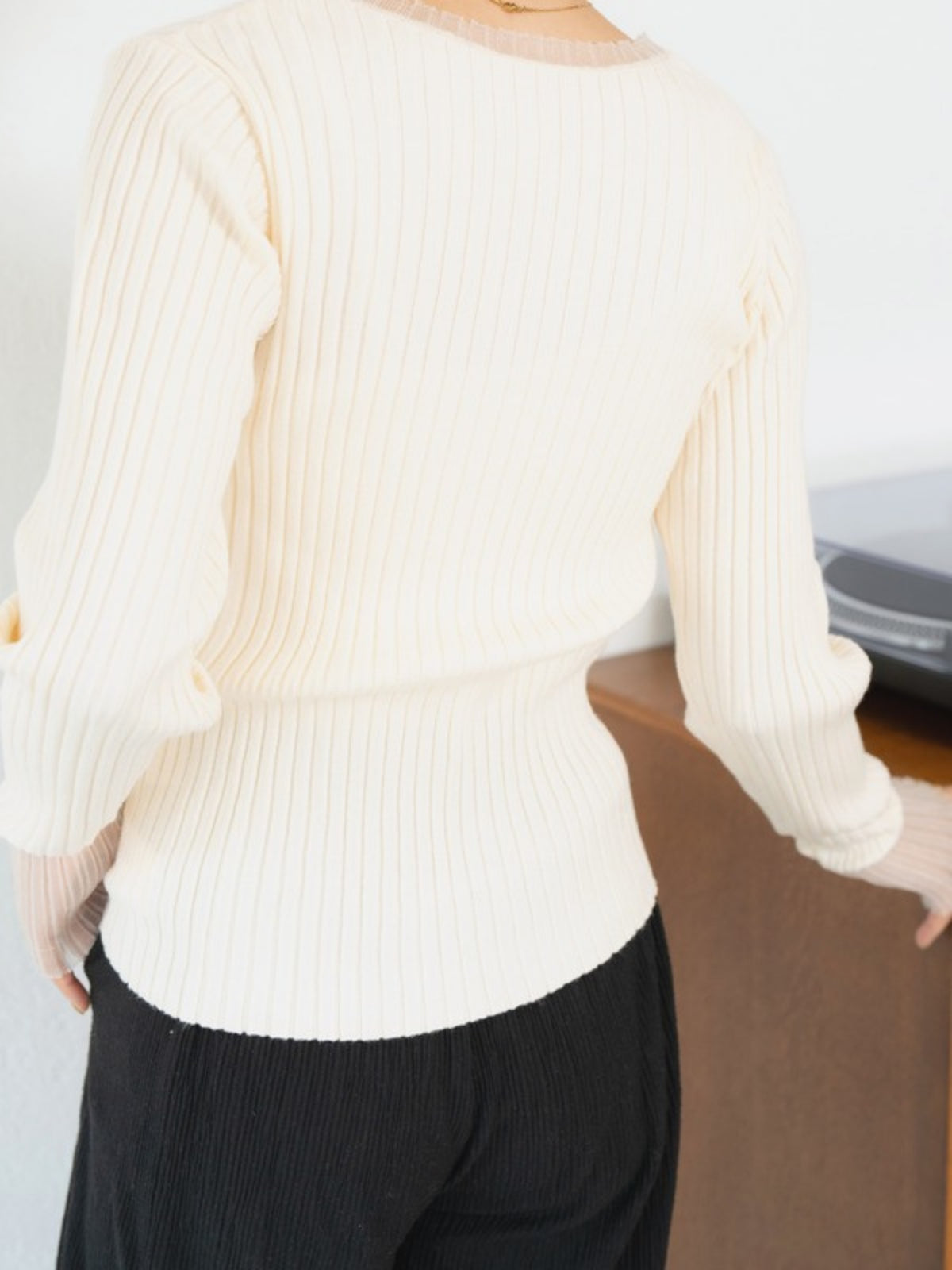 DOCKING RIB KNIT Ivory
