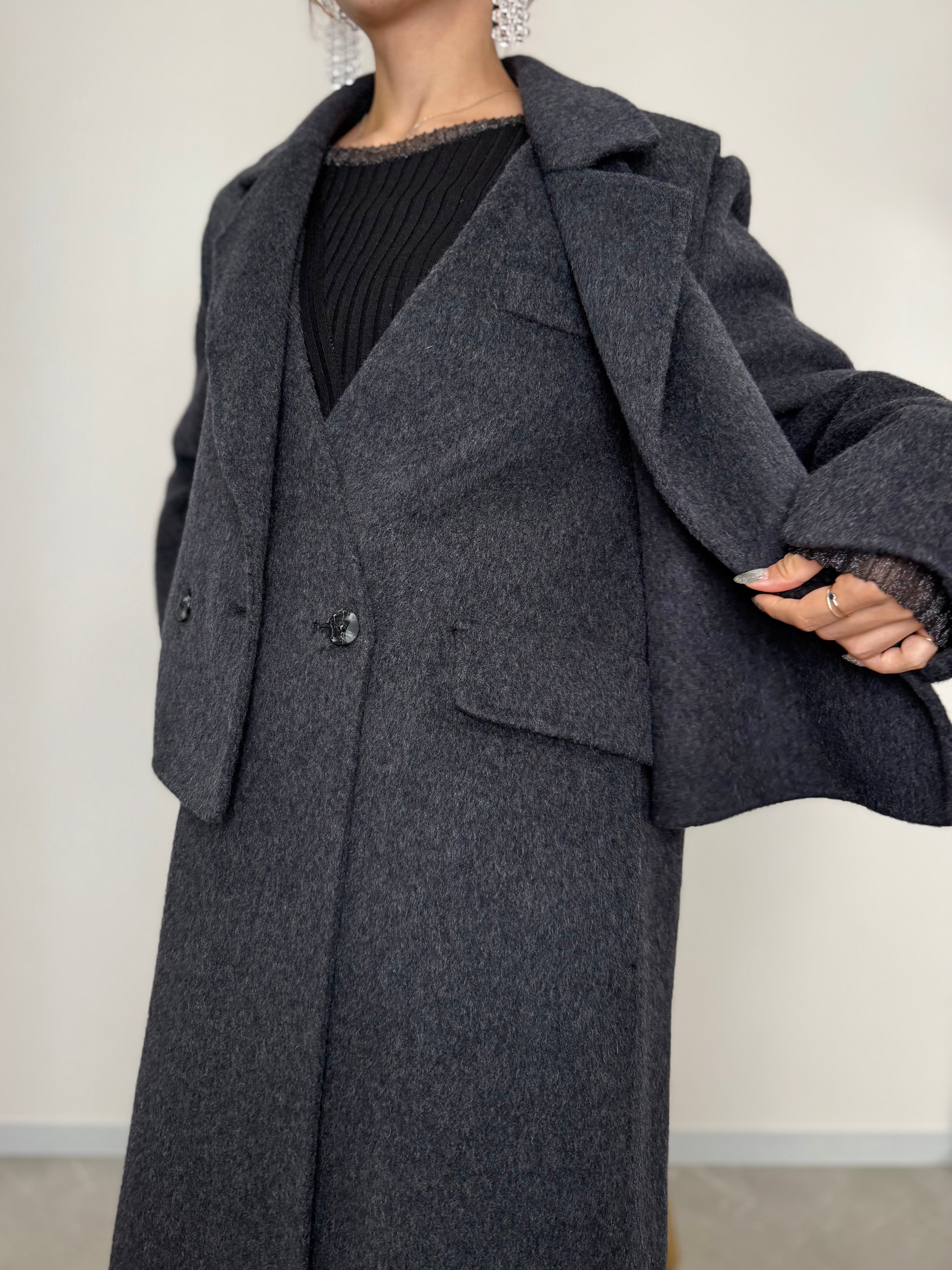 VEST DOCKING WOOL COAT