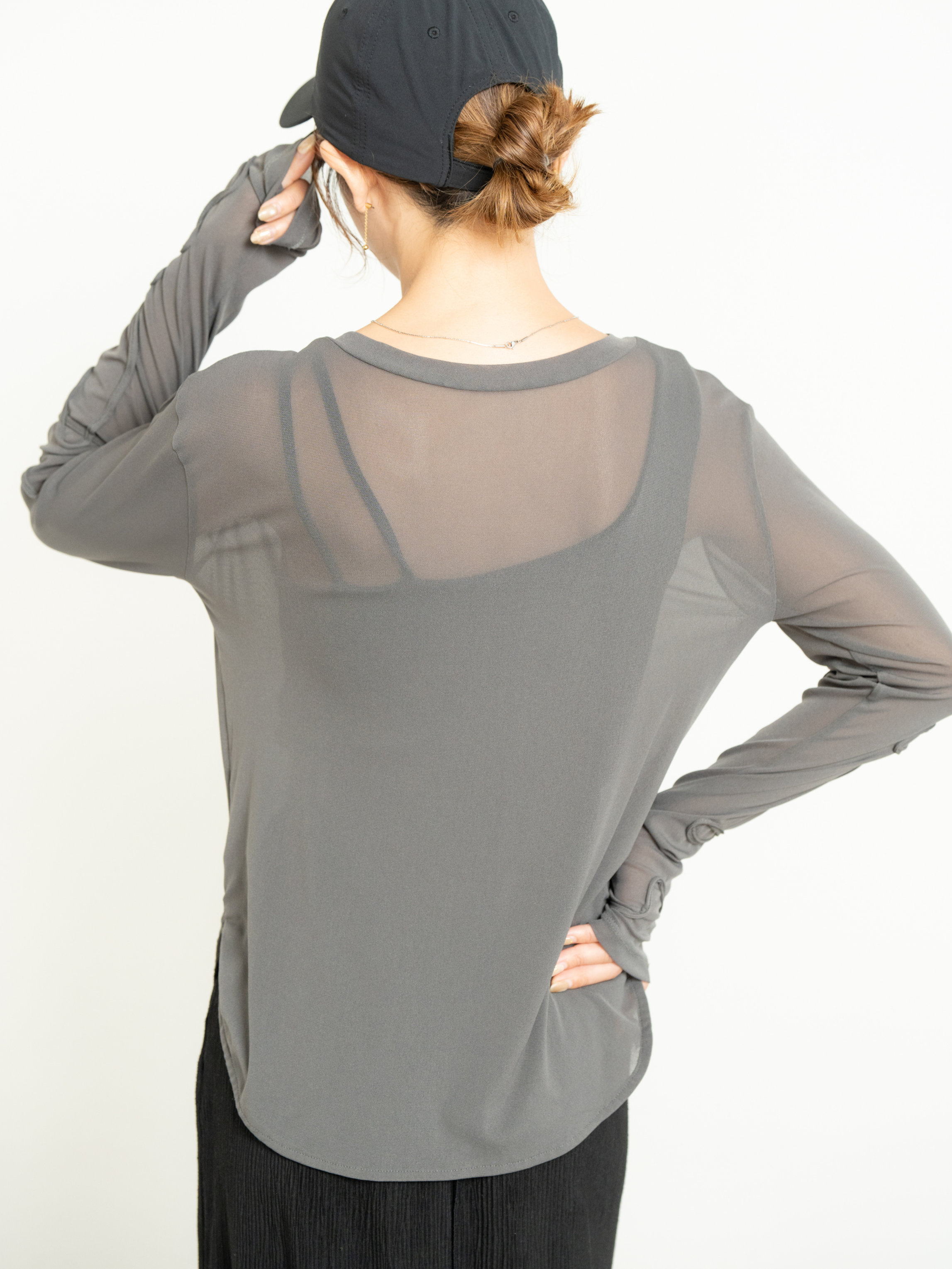 2WAY SHEER STITCH TOPS