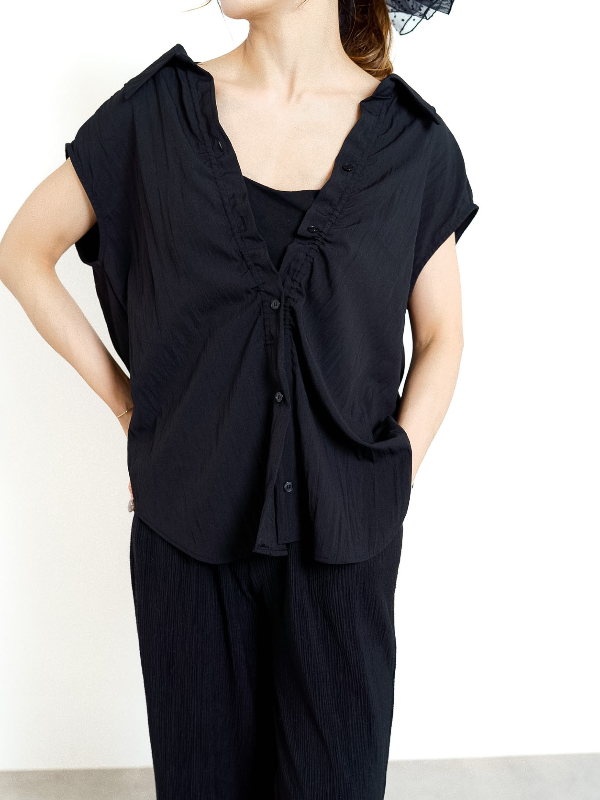DRAWSTRING BLOUSE