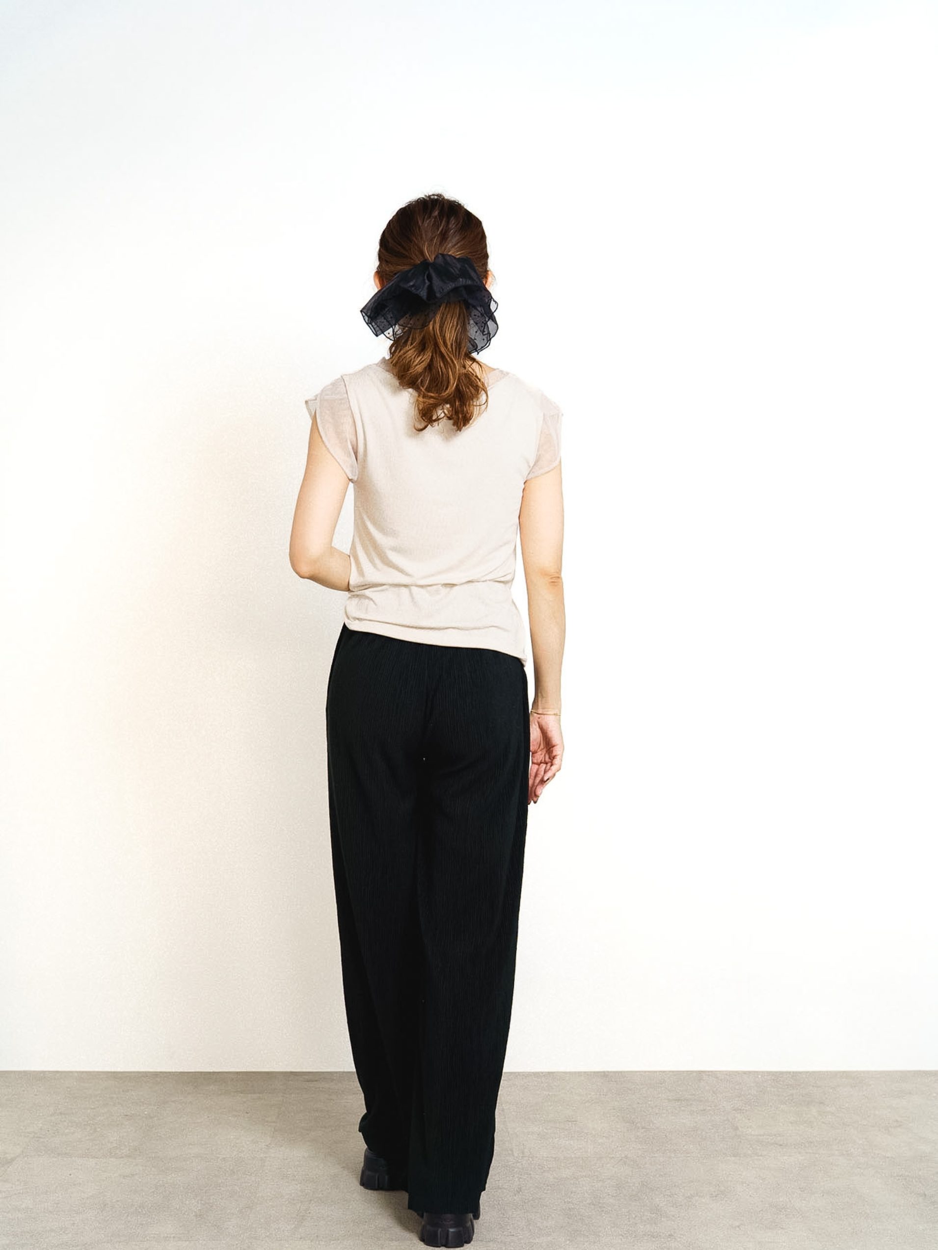 SHEER FRENCH SLEEVE TOP
