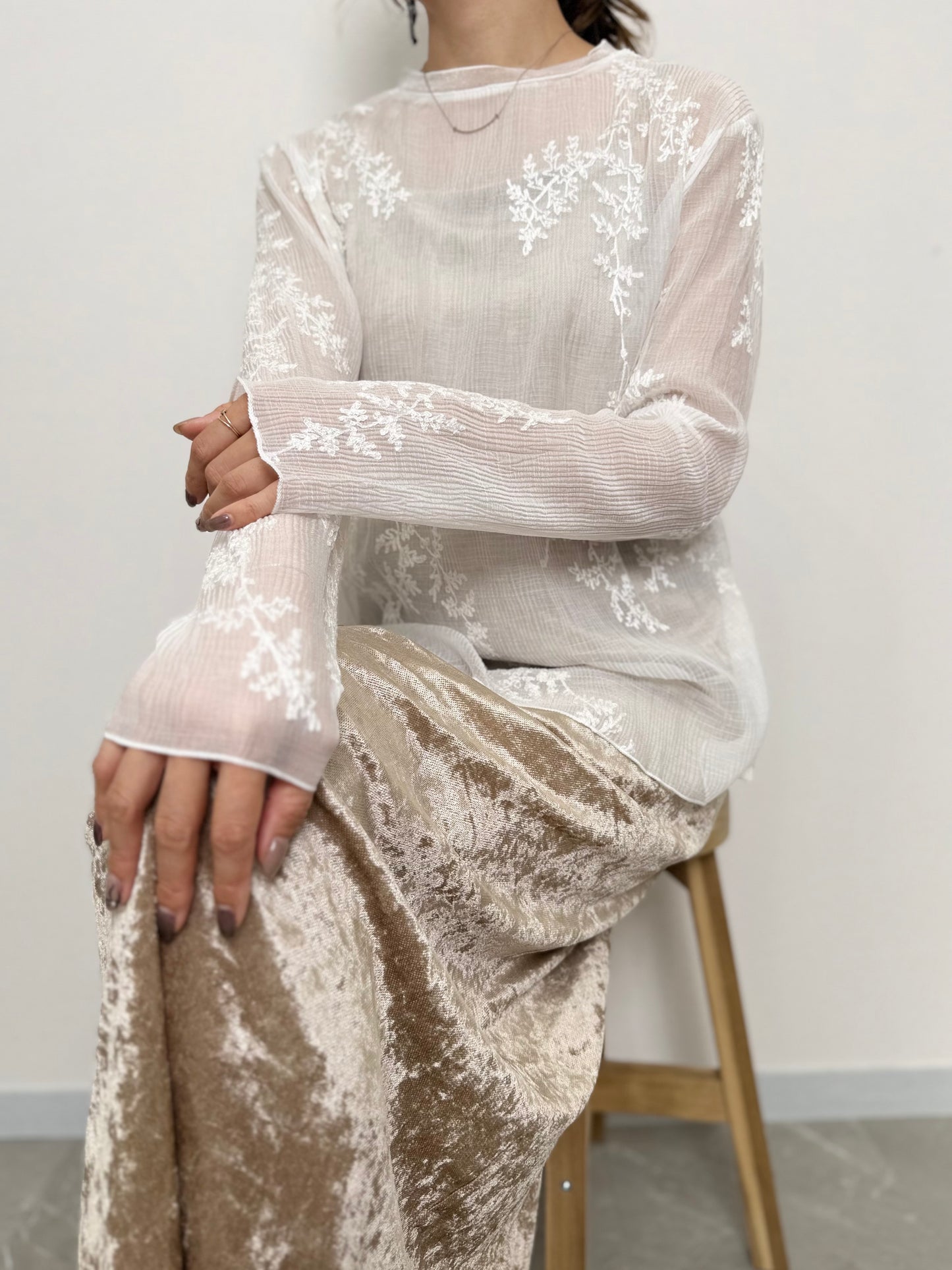 SHEER VELOUR ONE PIECE