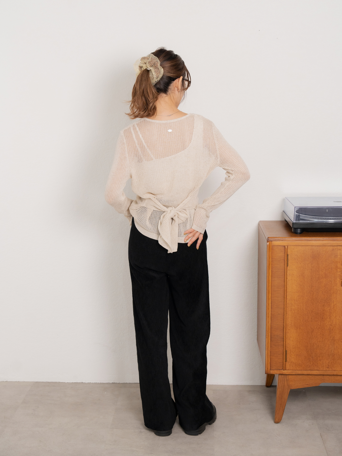 WAIST TIE SHEER KNIT【9/25(金)〜 販売】