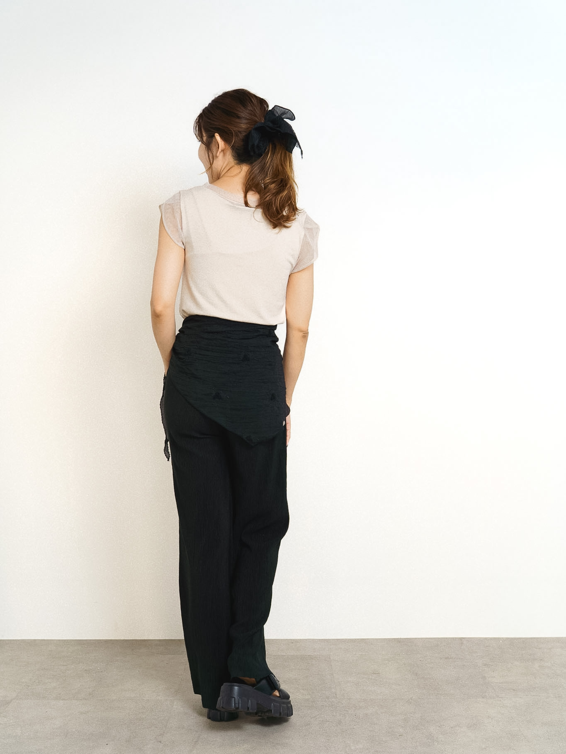 SHEER FRENCH SLEEVE TOP