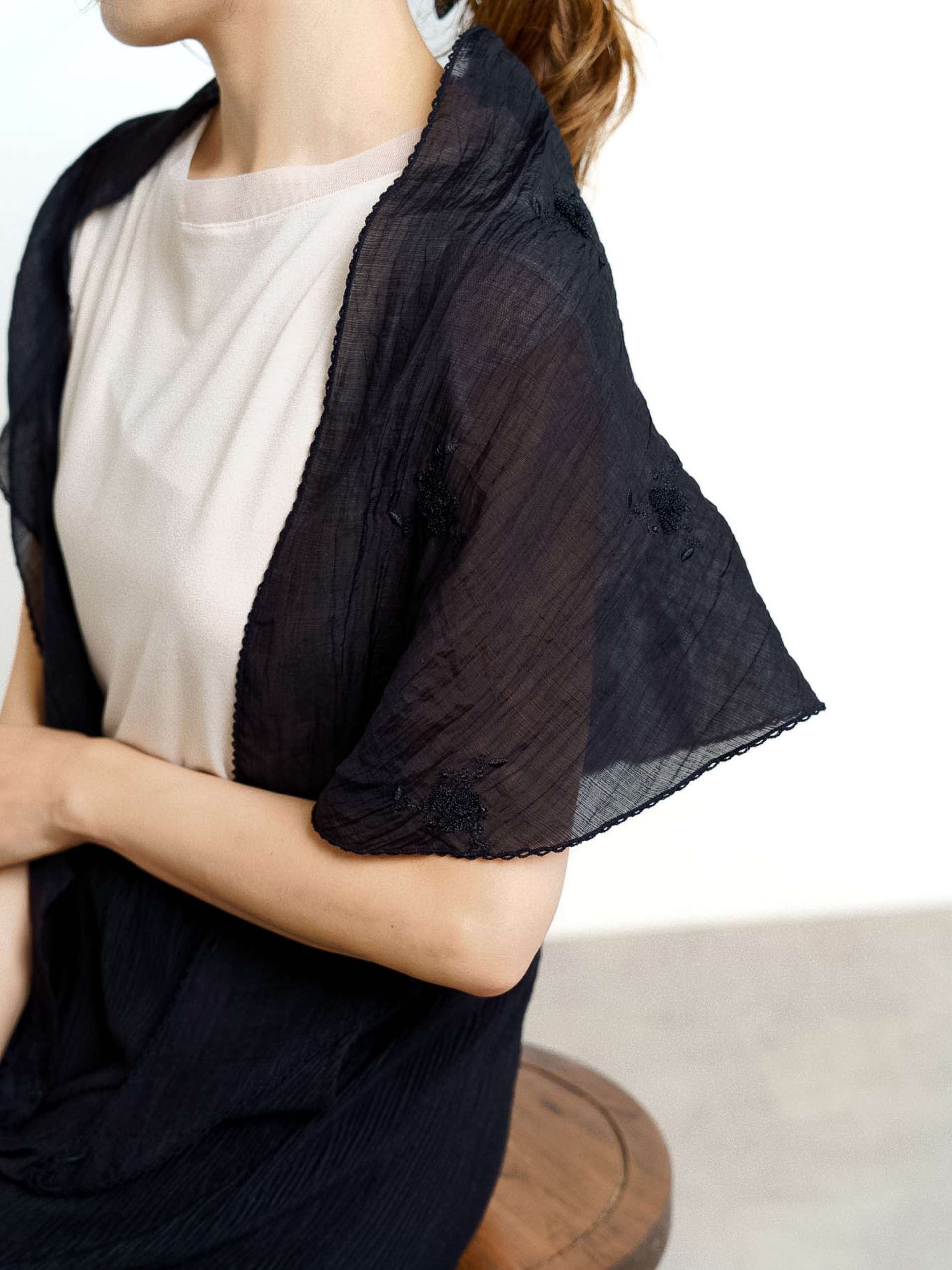 HAND EMBROIDERED SCARF